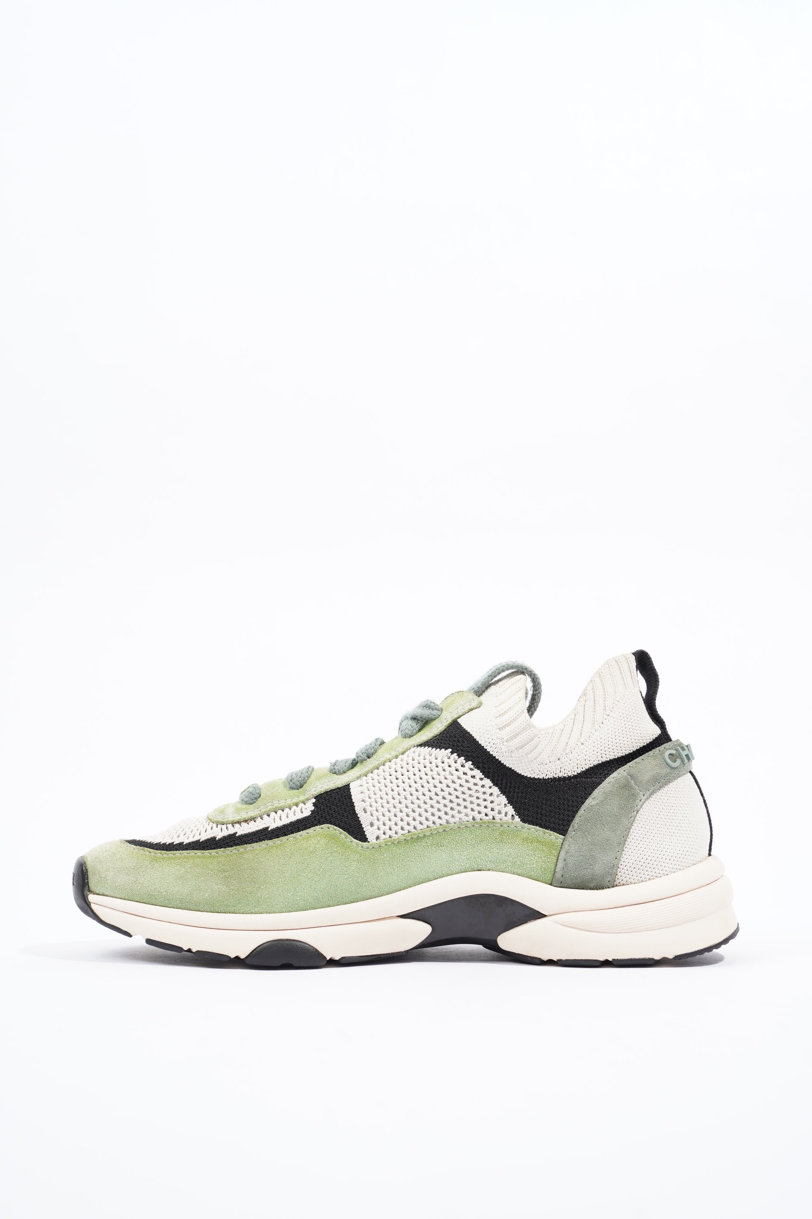 Chanel Womens CC Runner Green / Black / White EU 39.5 / UK 6.5