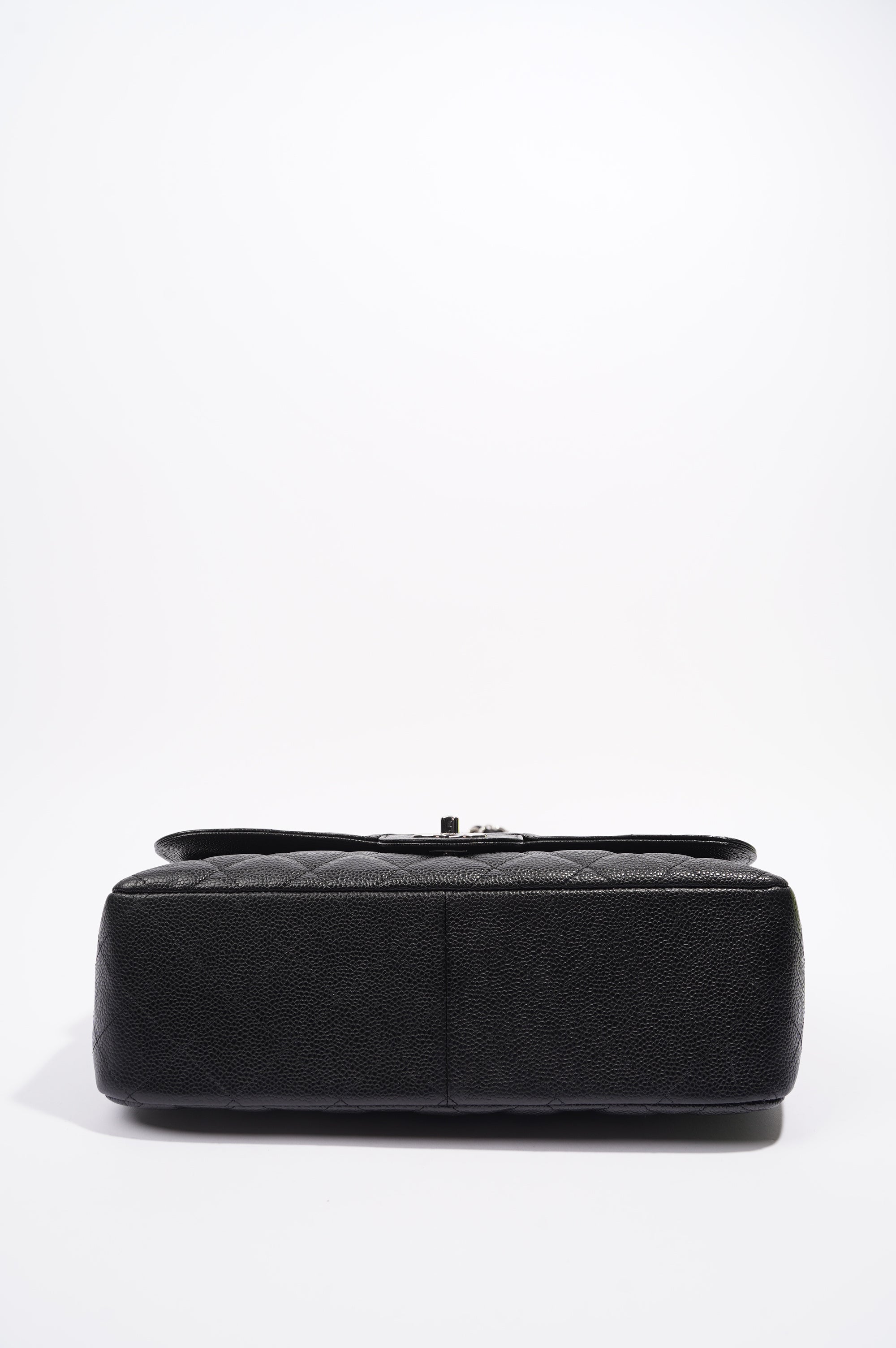Chanel Womens Caviar Classic Double Flap Black Large