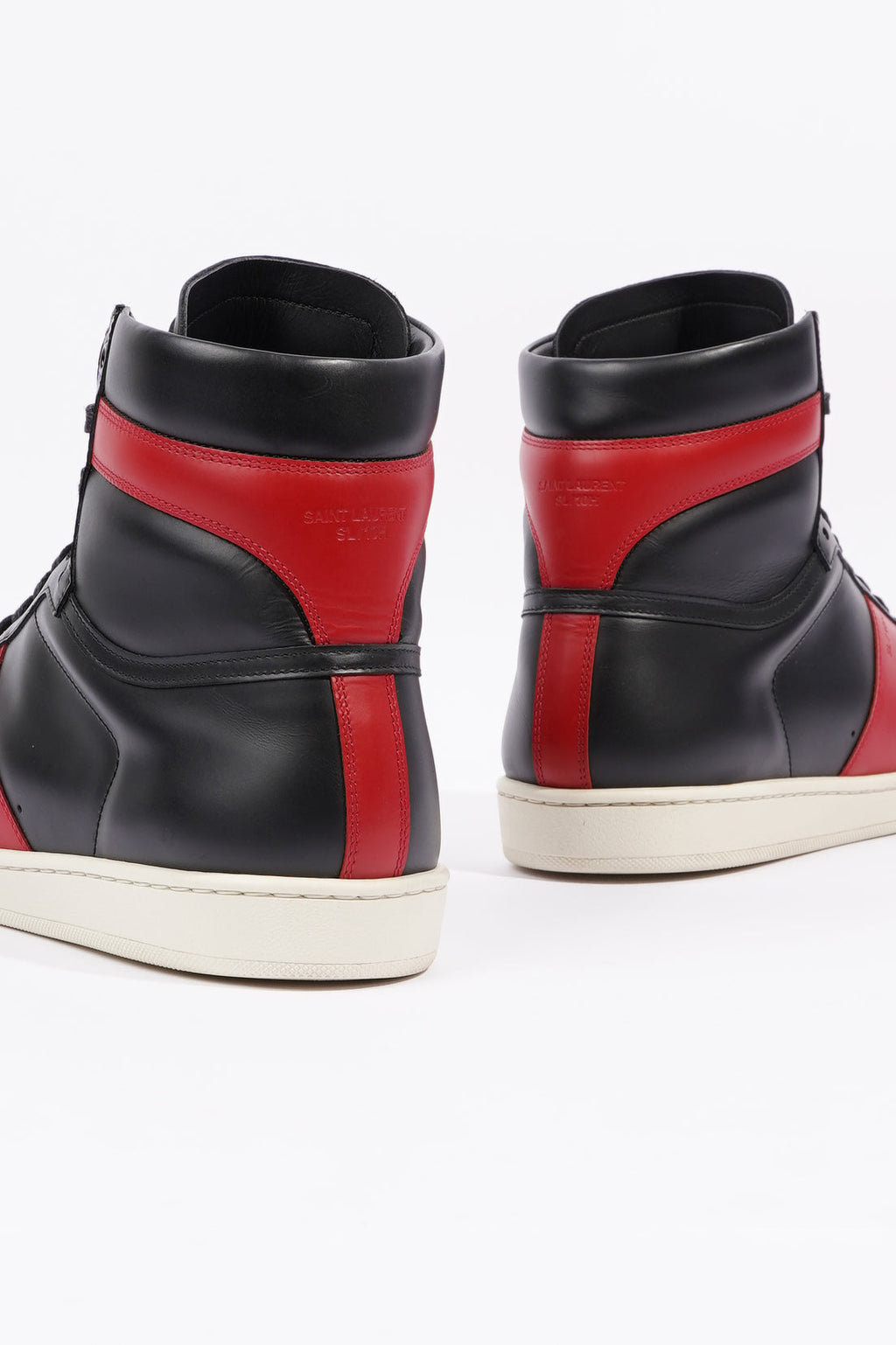 Saint Laurent Mens YSL10 High Sneaker Black / Red EU 44 / UK 10