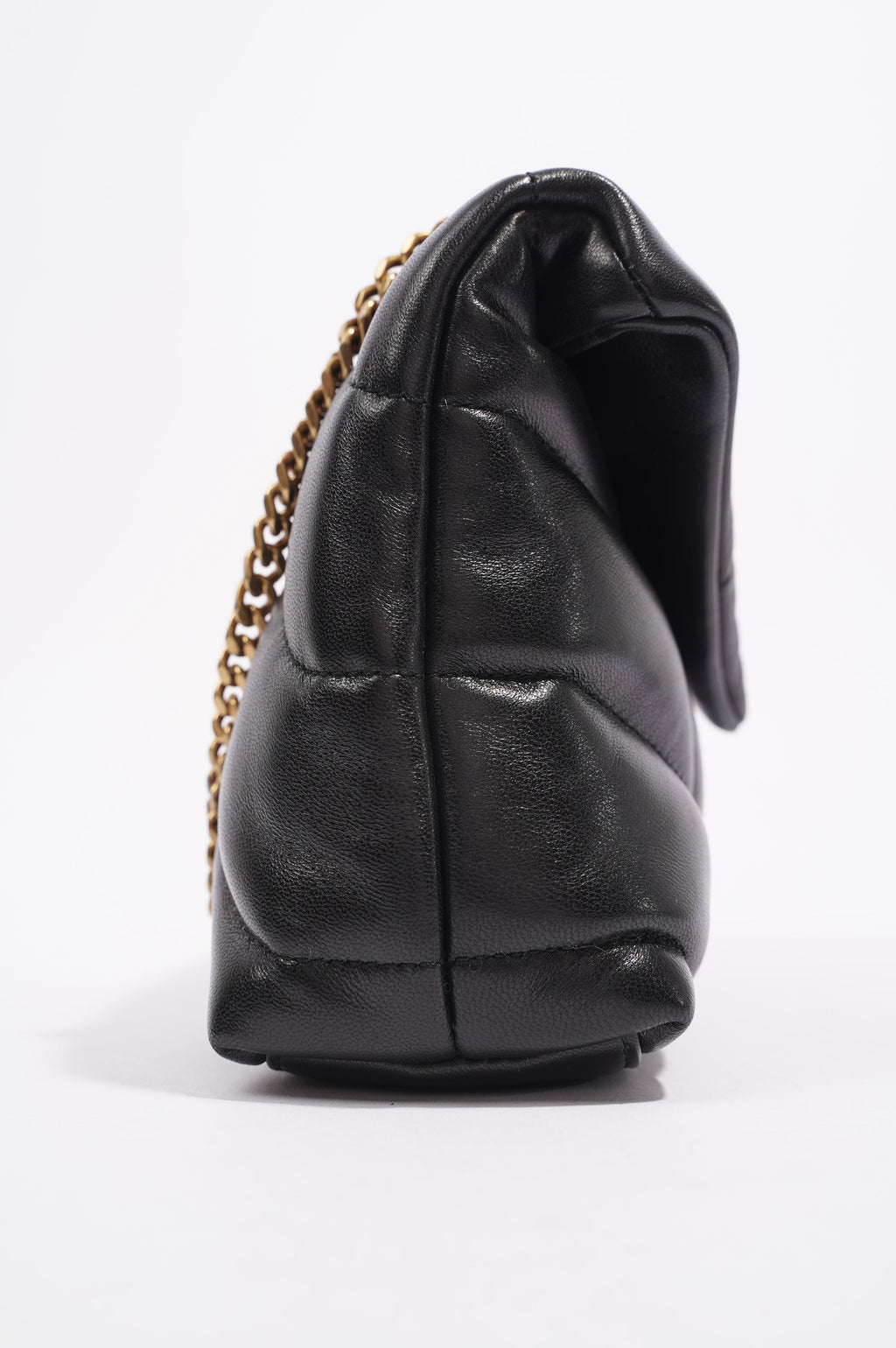 Saint Laurent Womens Loulou Toy Puffer Bag Black