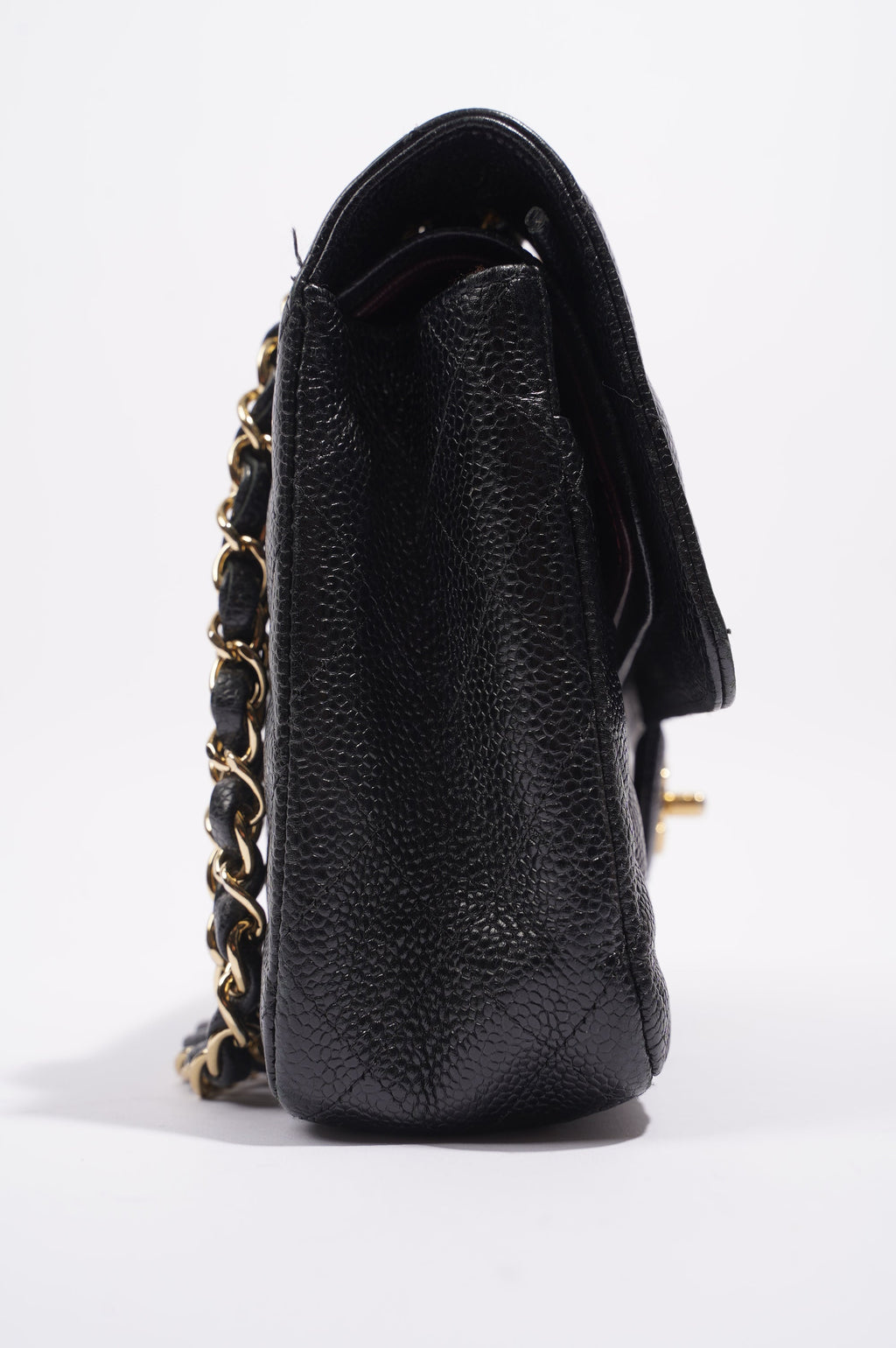 Chanel Womens Classic Flap Black Caviar Medium