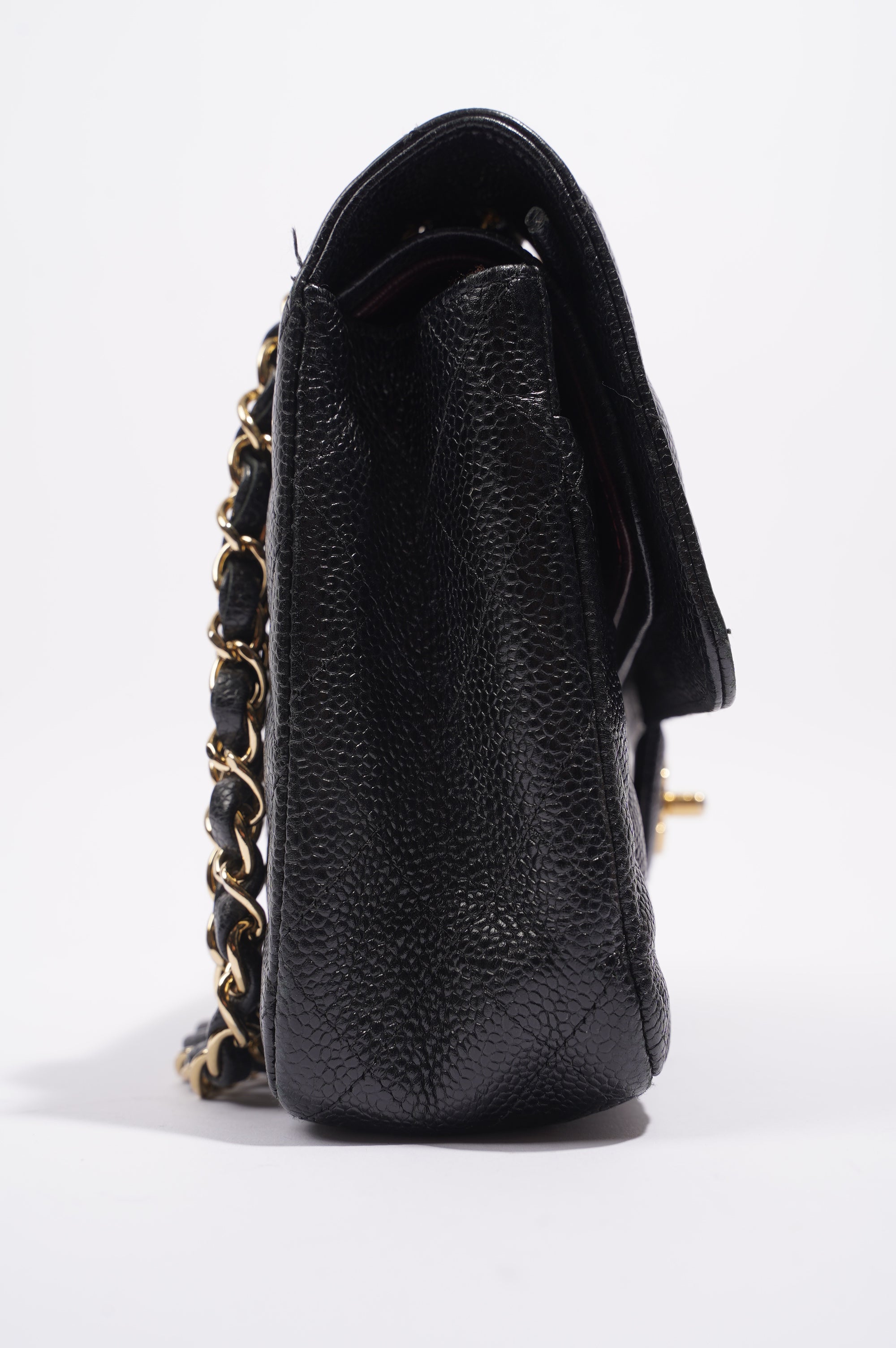 Chanel Womens Classic Flap Black Caviar Medium