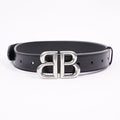 Gucci x Balenciaga  Hacker Project Womens BB Belt Black / Silver 90