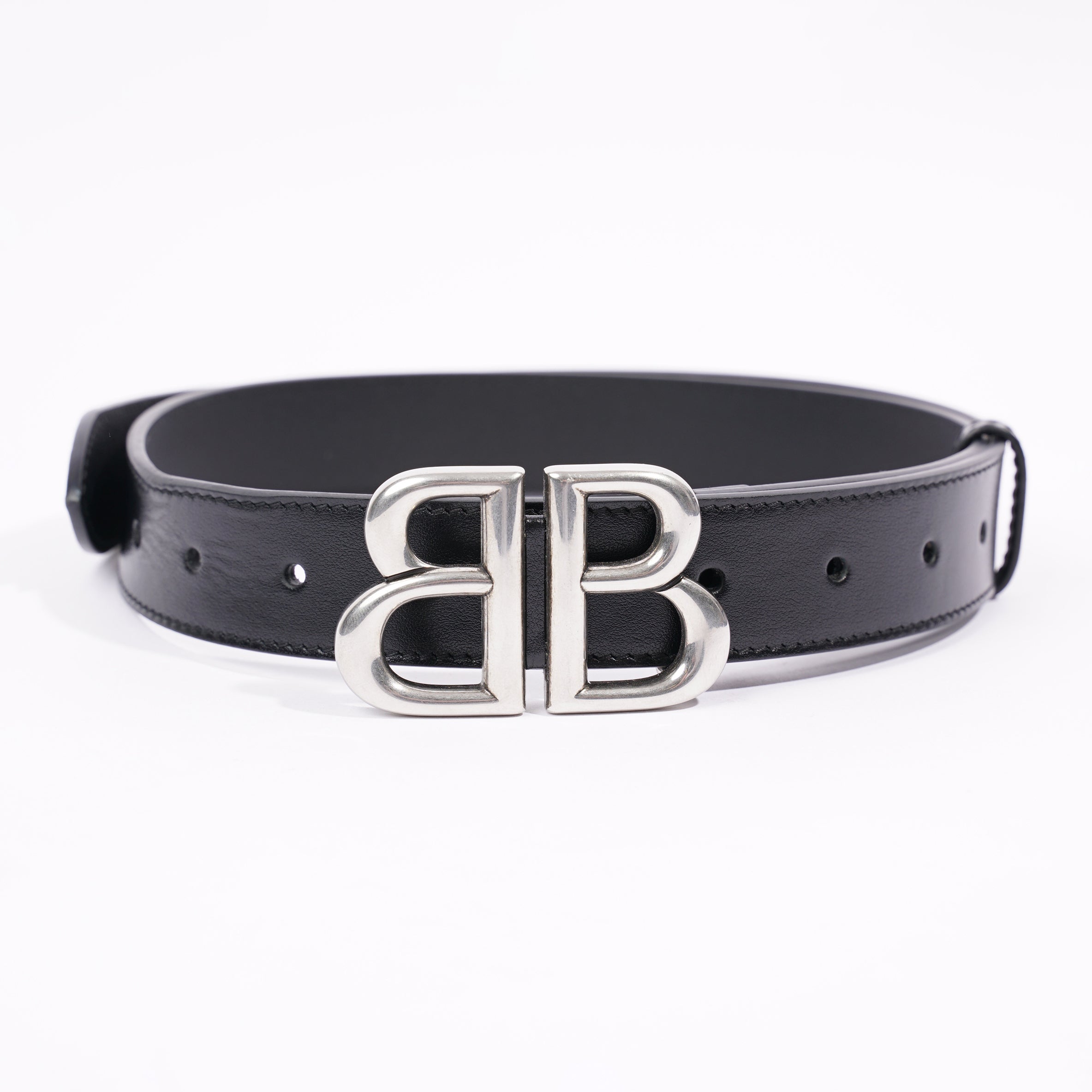 Gucci x Balenciaga  Hacker Project Womens BB Belt Black / Silver 90