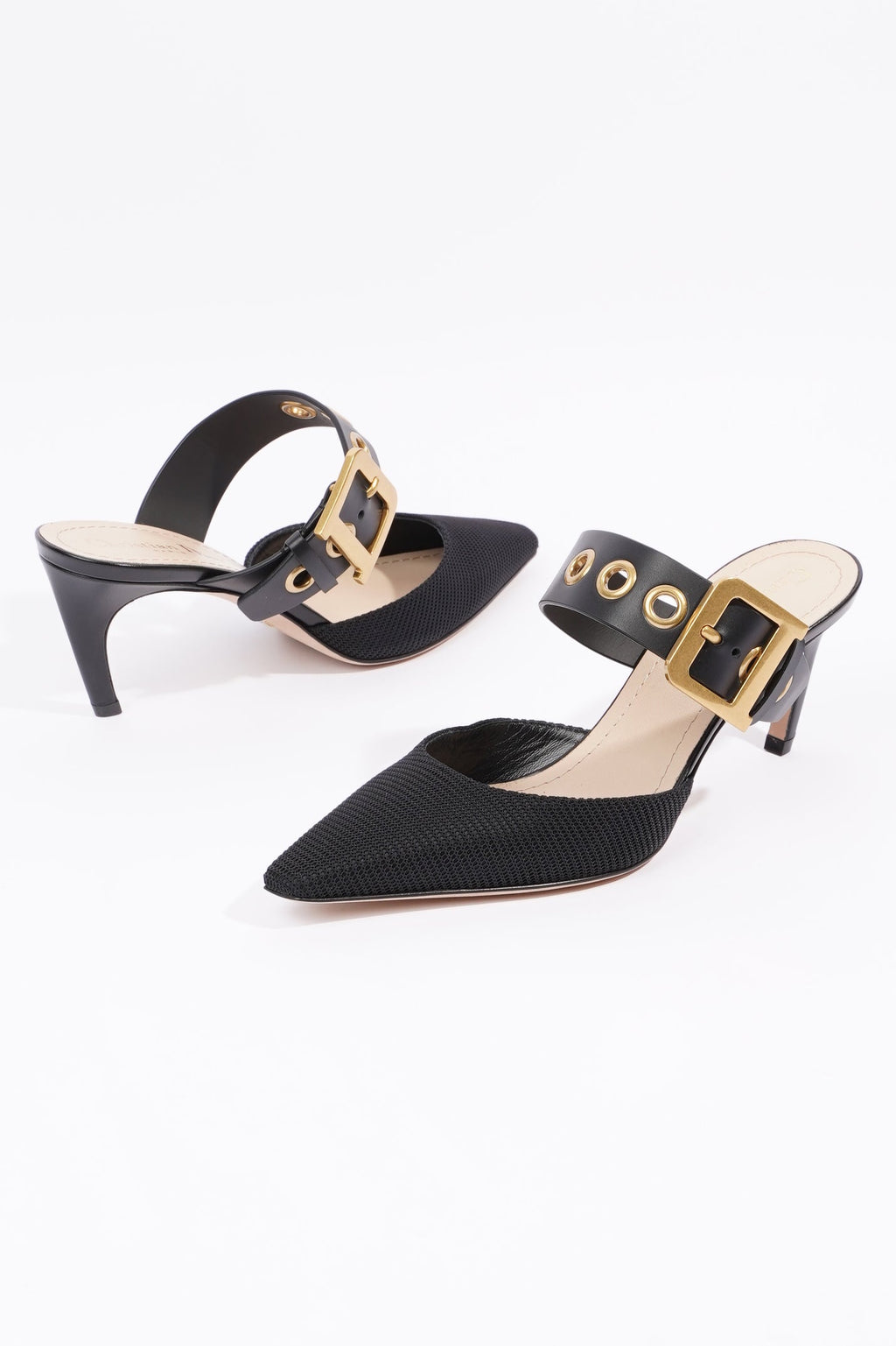Christian Dior Womens D-Dior Pump 65 Black / Gold EU 38 / UK 5