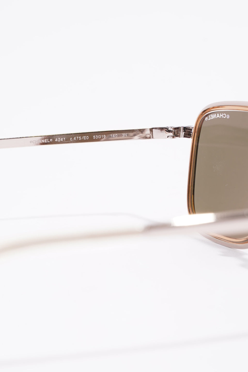 Chanel Metal Pilot Sunglasses Rose Gold Metal Acetate 140