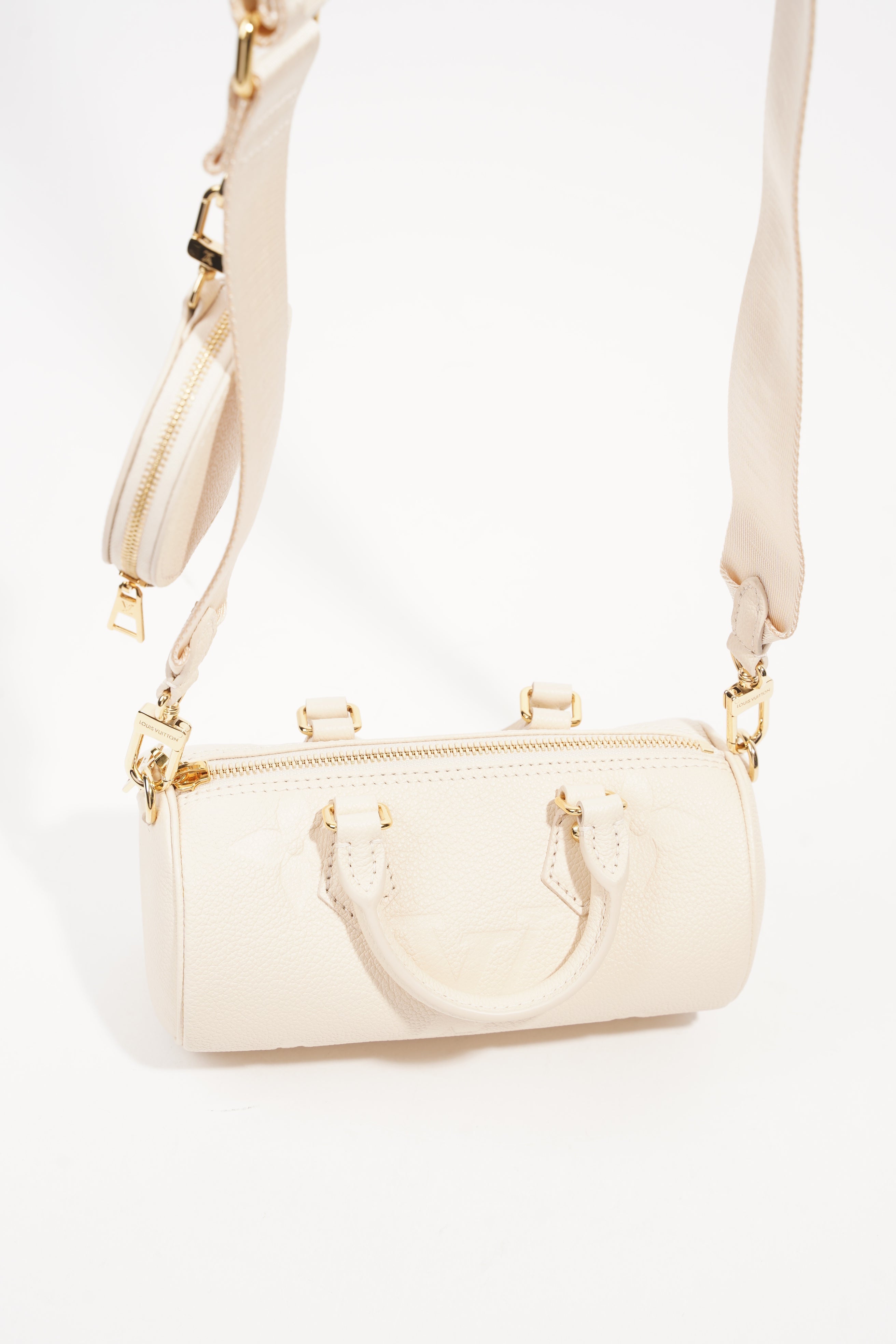 Louis Vuitton Womens Papillon BB Empreinte Cream