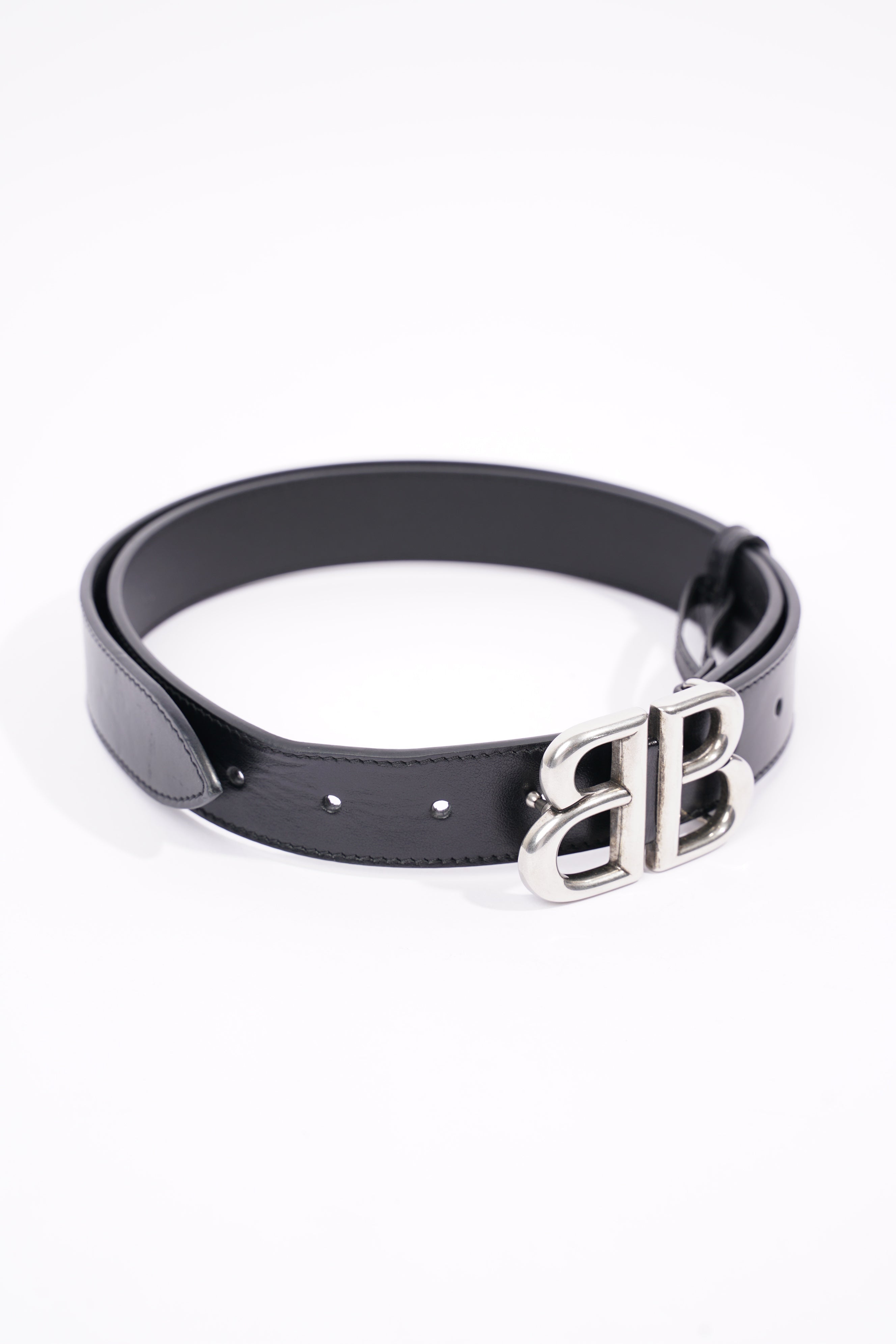 Gucci x Balenciaga  Hacker Project Womens BB Belt Black / Silver 90