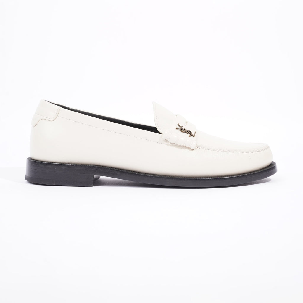 Saint Laurent Womens Le Loafer 15 Mocassin White / Black EU 37.5 / UK 4.5