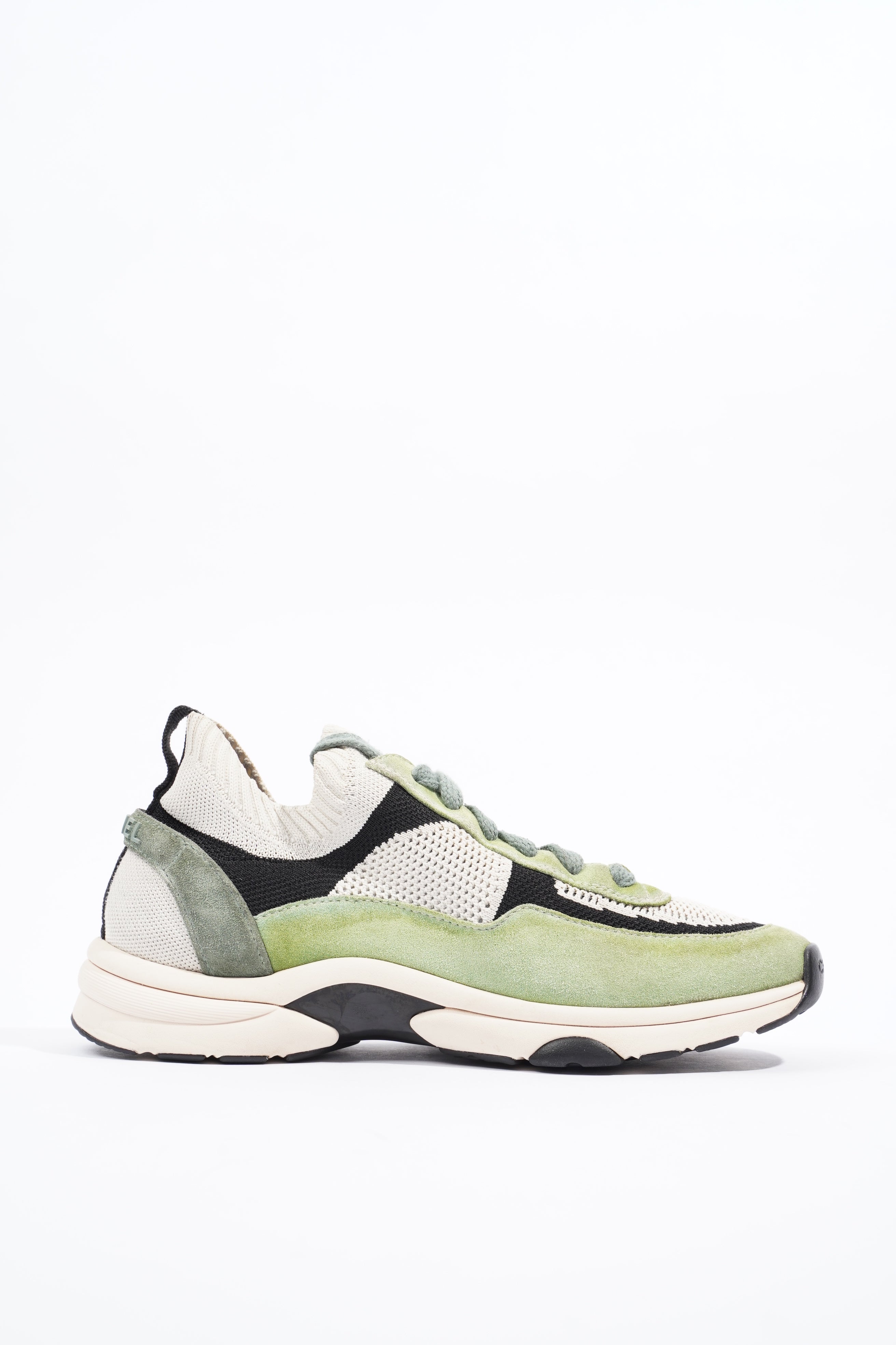 Chanel Womens CC Runner Green / Black / White EU 39.5 / UK 6.5