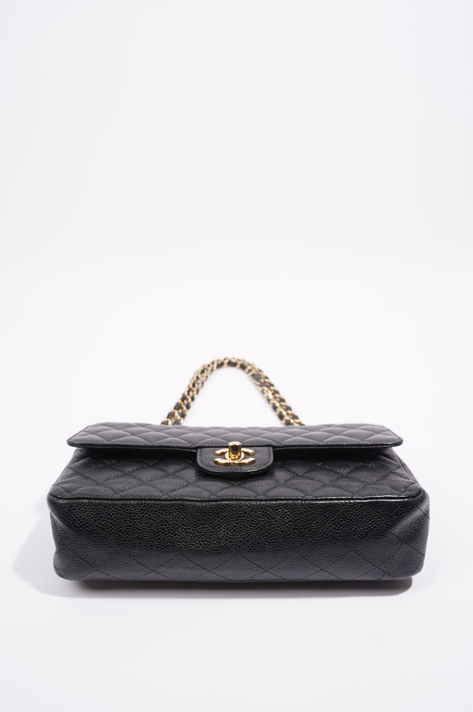 Chanel Womens Classic Flap Black Caviar Medium