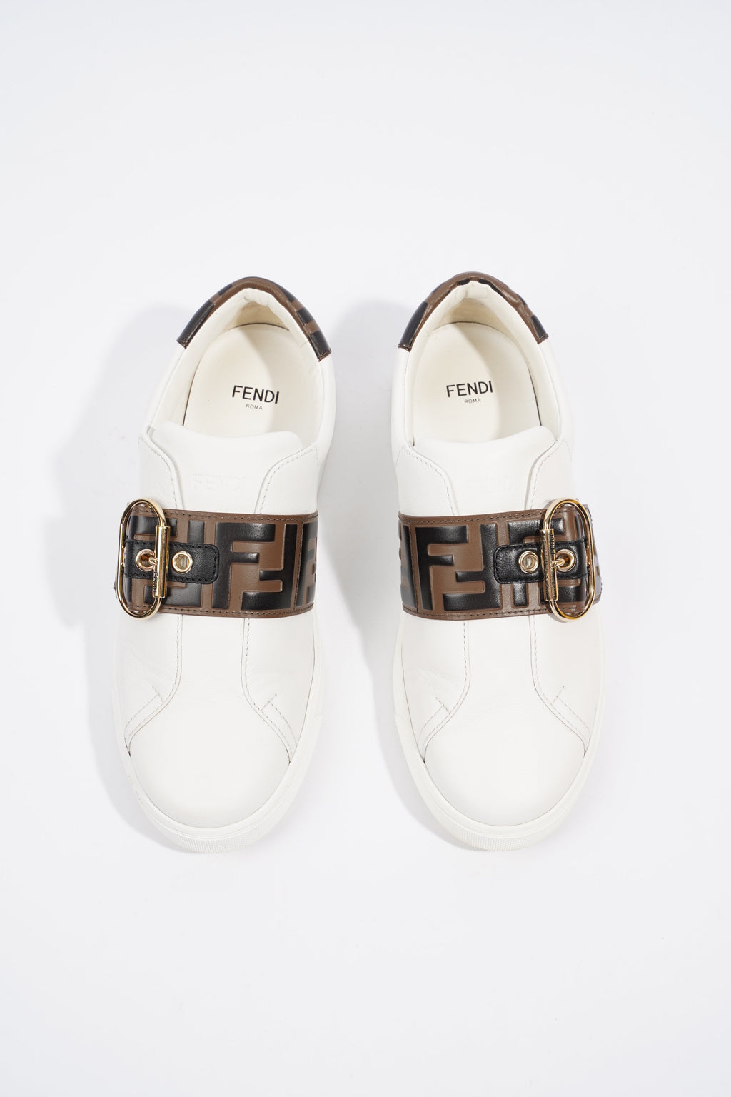 Fendi FF Band Tennis Sneaker White Zucca EU 36 / UK 3