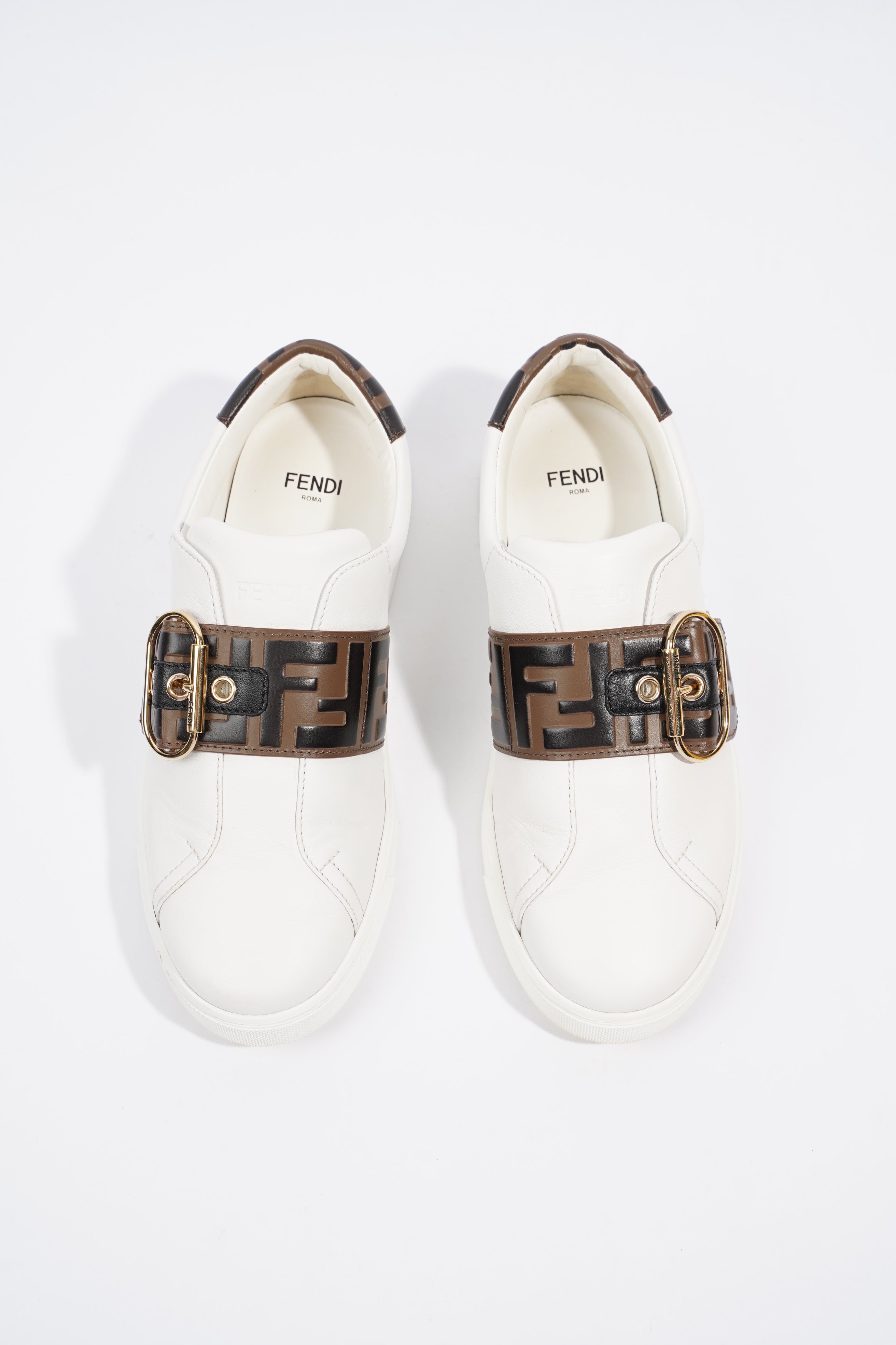 Fendi FF Band Tennis Sneaker White Zucca EU 36 / UK 3