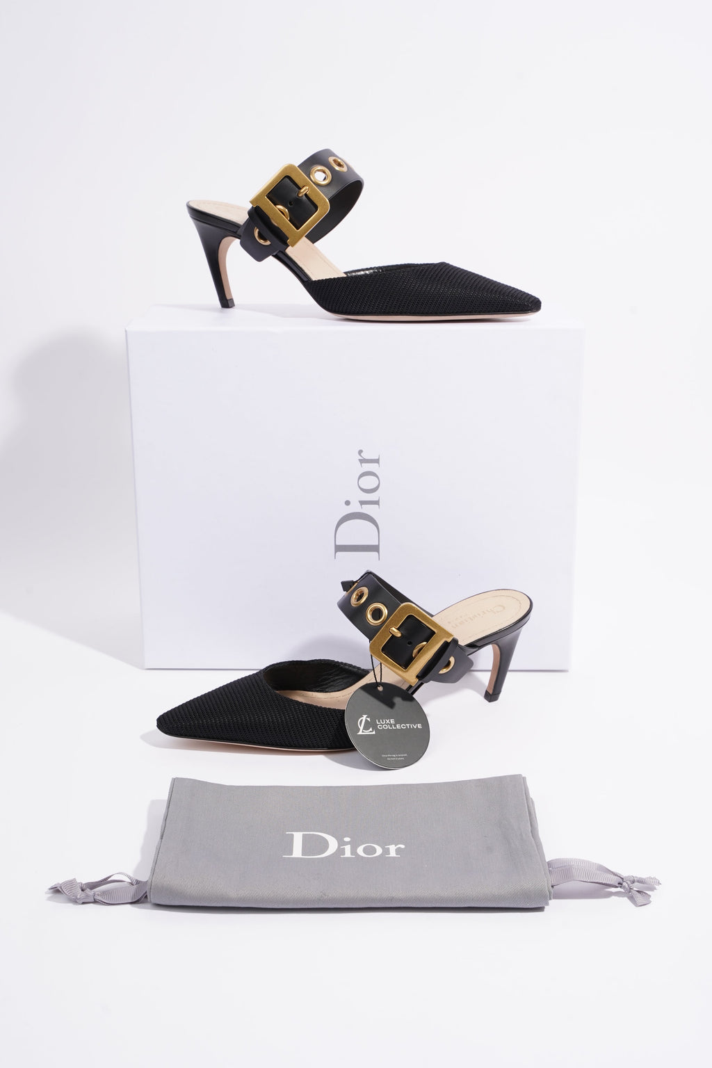 Christian Dior Womens D-Dior Pump 65 Black / Gold EU 38 / UK 5