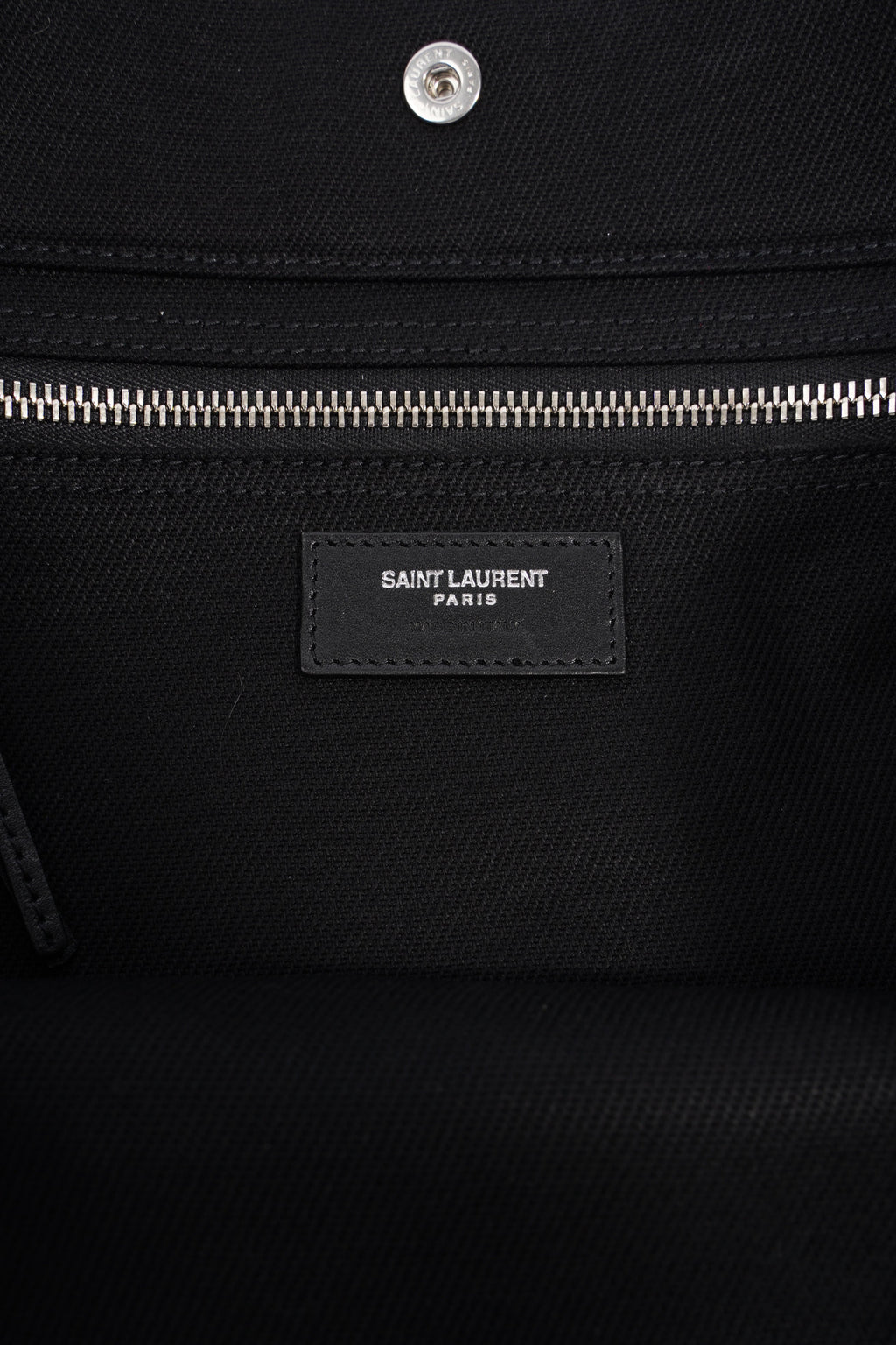 Saint Laurent Rive Gauche Tote Black Canvas Large