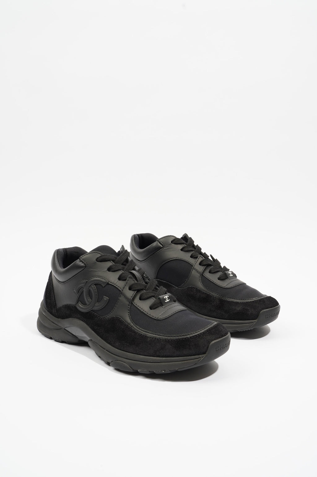 Chanel Womens CC Logo Runners Black EU 37.5 / UK 4.5