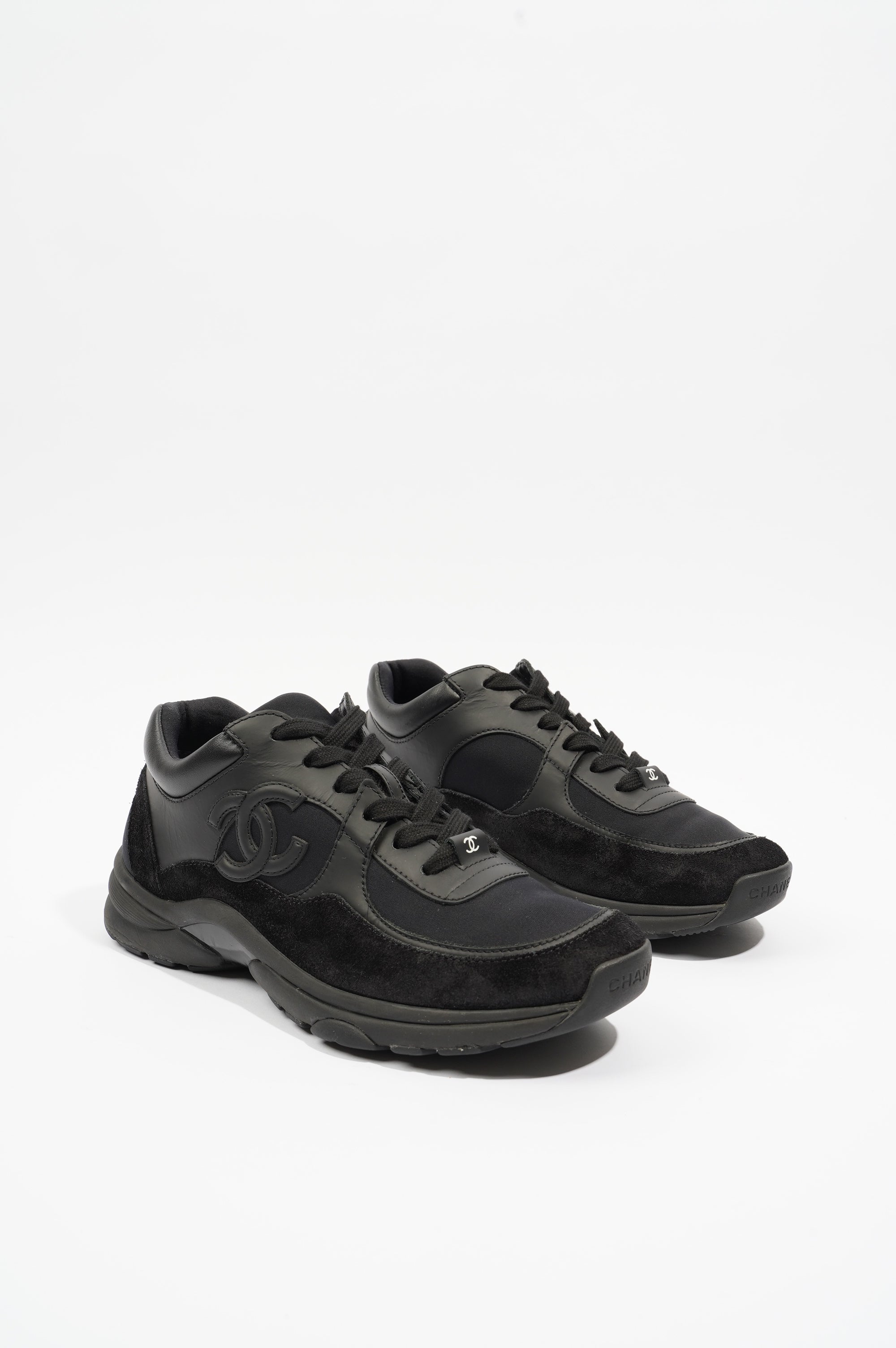 Chanel Womens CC Logo Runners Black EU 37.5 / UK 4.5