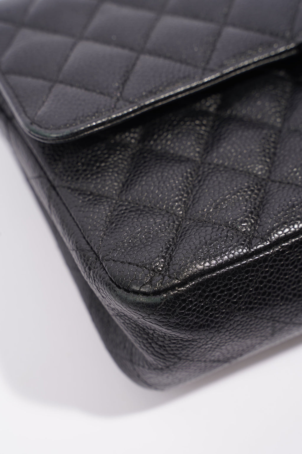 Chanel Womens Classic Flap Black Caviar Medium