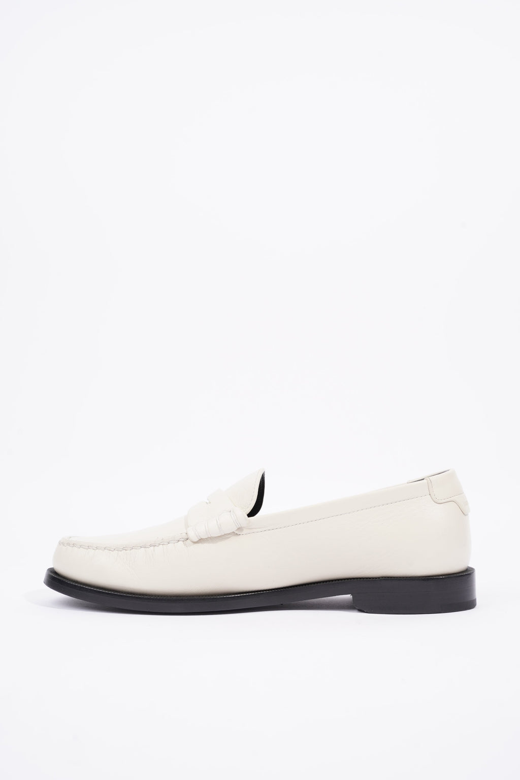 Saint Laurent Womens Le Loafer 15 Mocassin White / Black EU 37.5 / UK 4.5