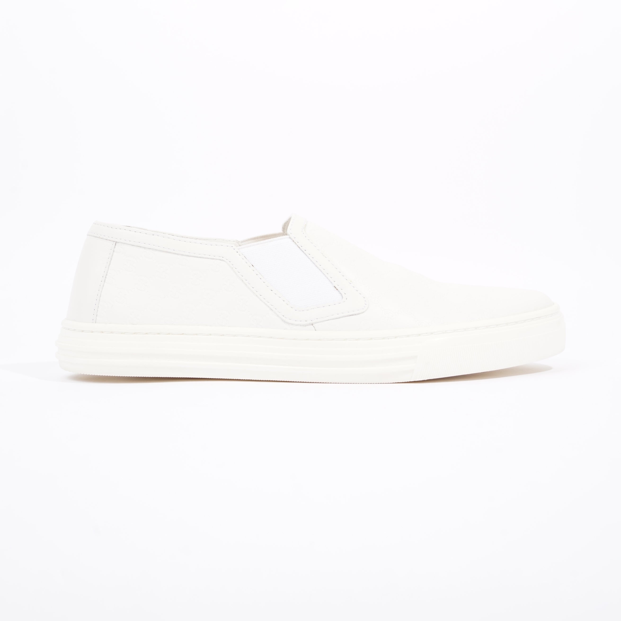 Gucci Womens Slip On Sneaker White Guccissima EU 37 / UK 4