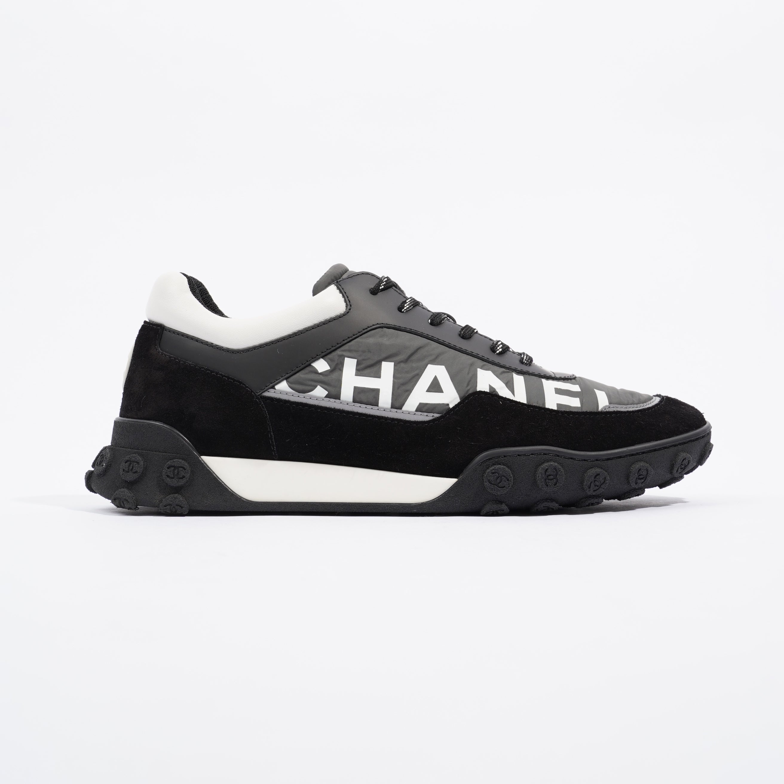 Chanel Nylon Sneaker Black / Grey / White EU 46 / UK 12