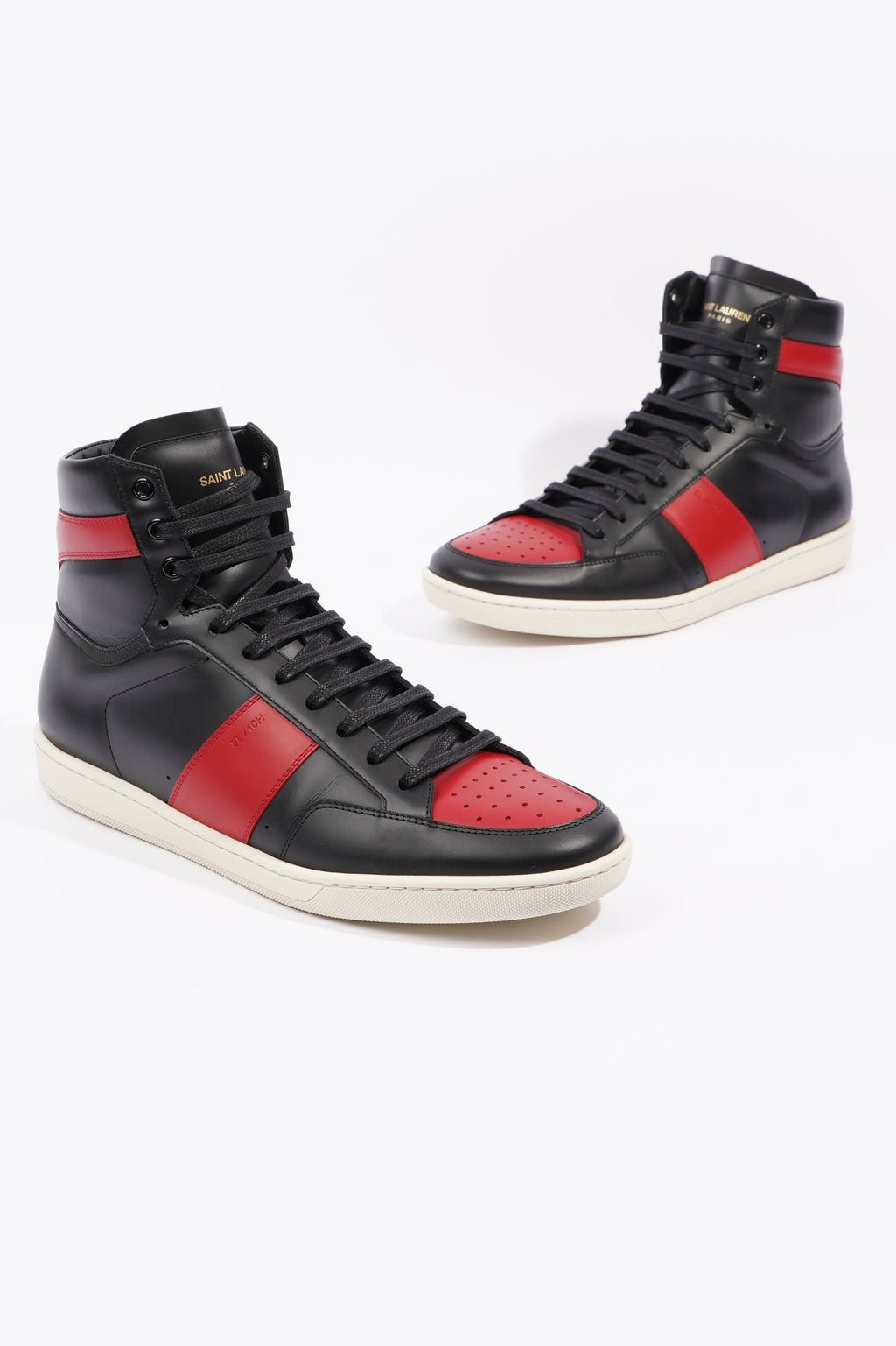 Saint Laurent Mens YSL10 High Sneaker Black / Red EU 44 / UK 10