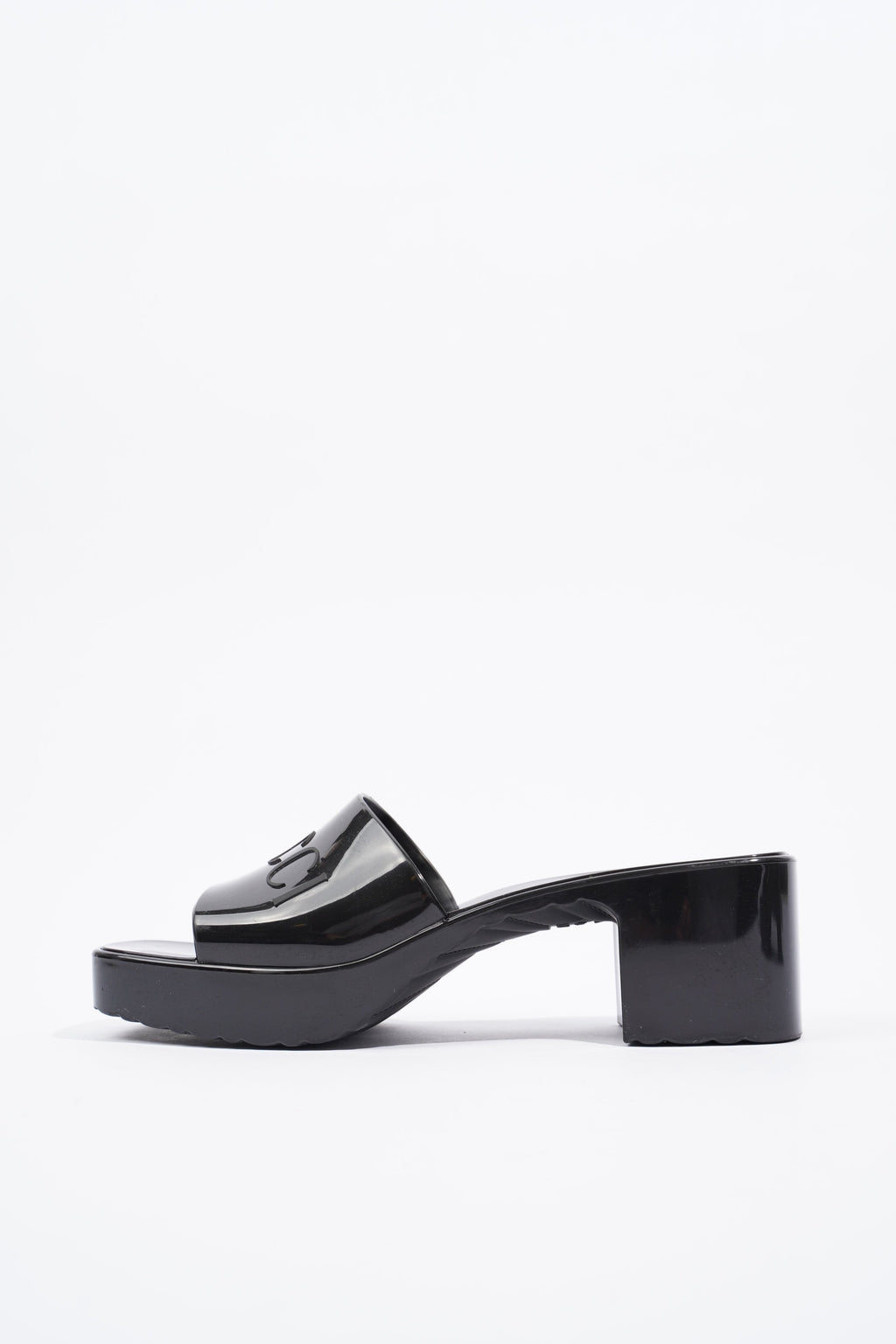 Gucci Rubber Slide Sandal Black EU 36 / UK 3
