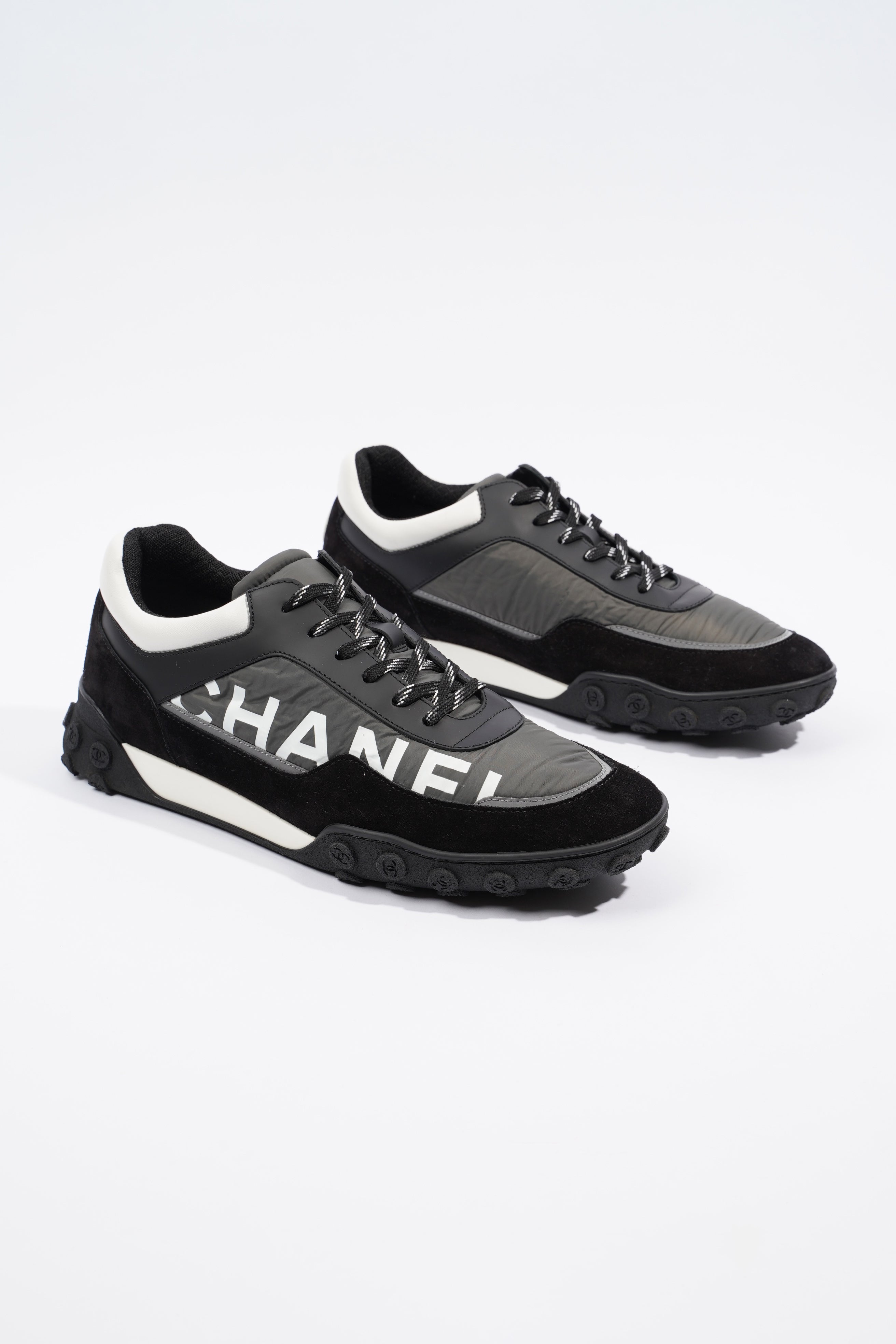 Chanel Nylon Sneaker Black / Grey / White EU 46 / UK 12