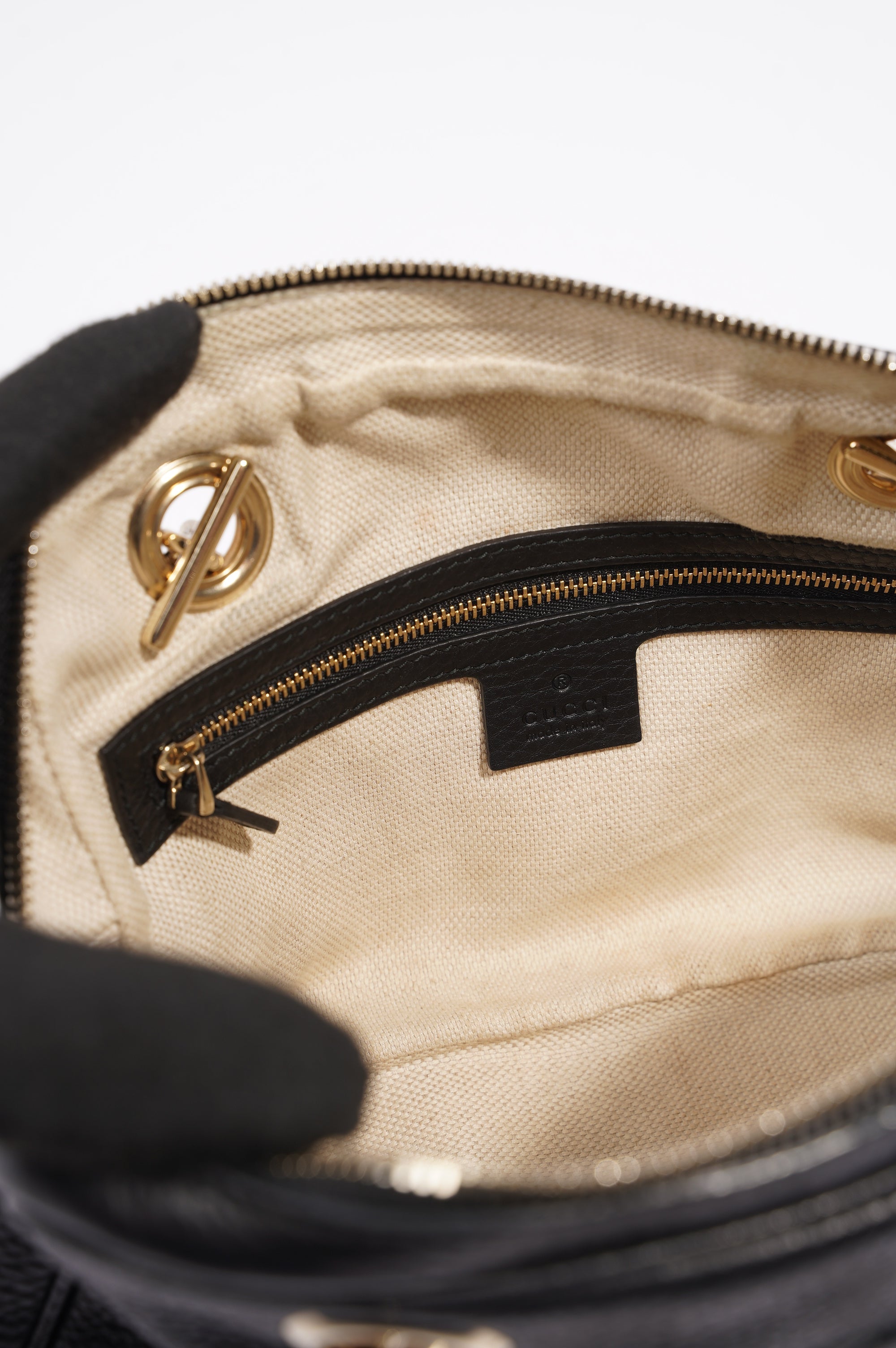 Gucci Soho Chain Bag Black Leather Medium