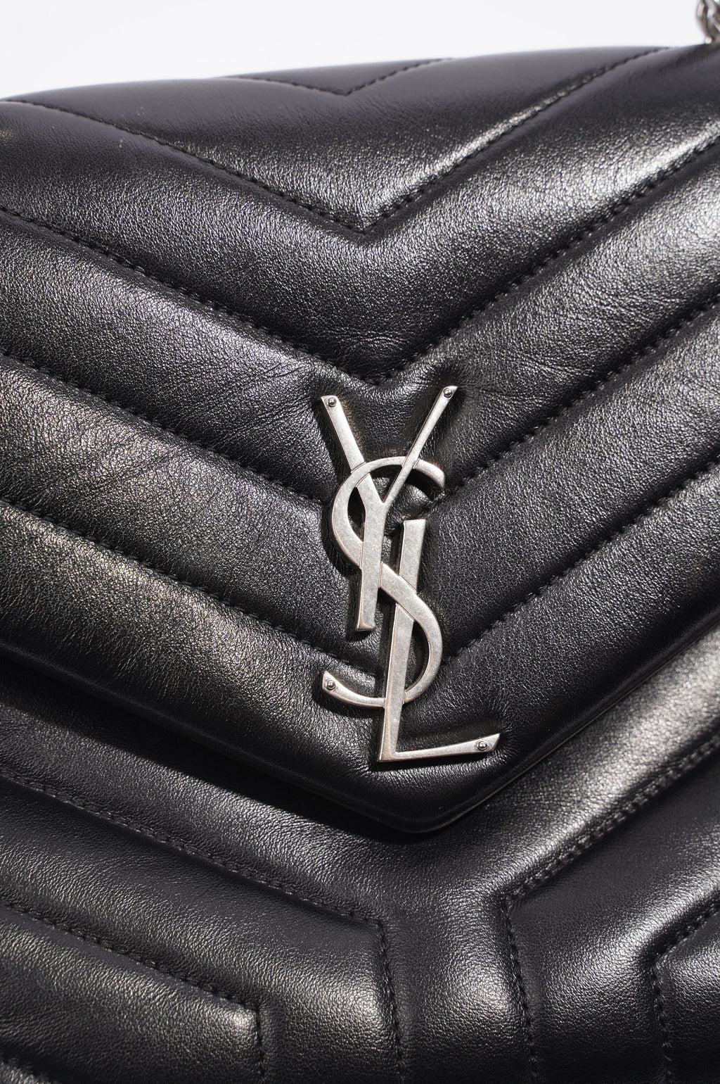 Saint Laurent Womens Lou Lou Bag Black Leather Medium