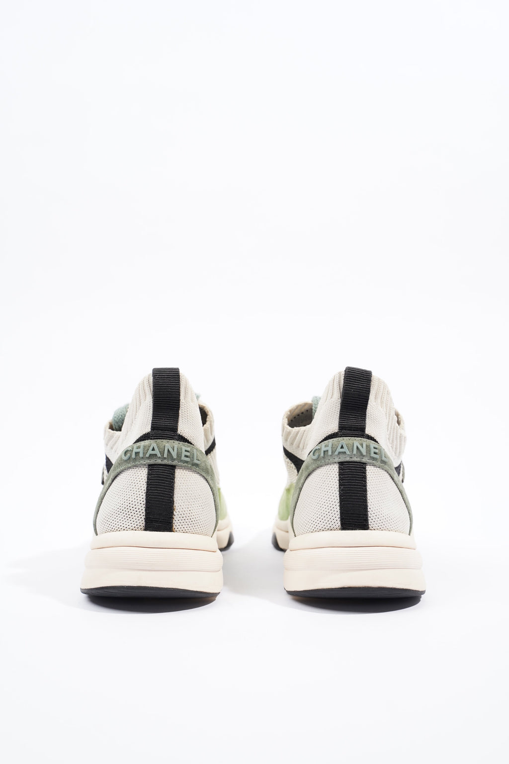 Chanel Womens CC Runner Green / Black / White EU 39.5 / UK 6.5
