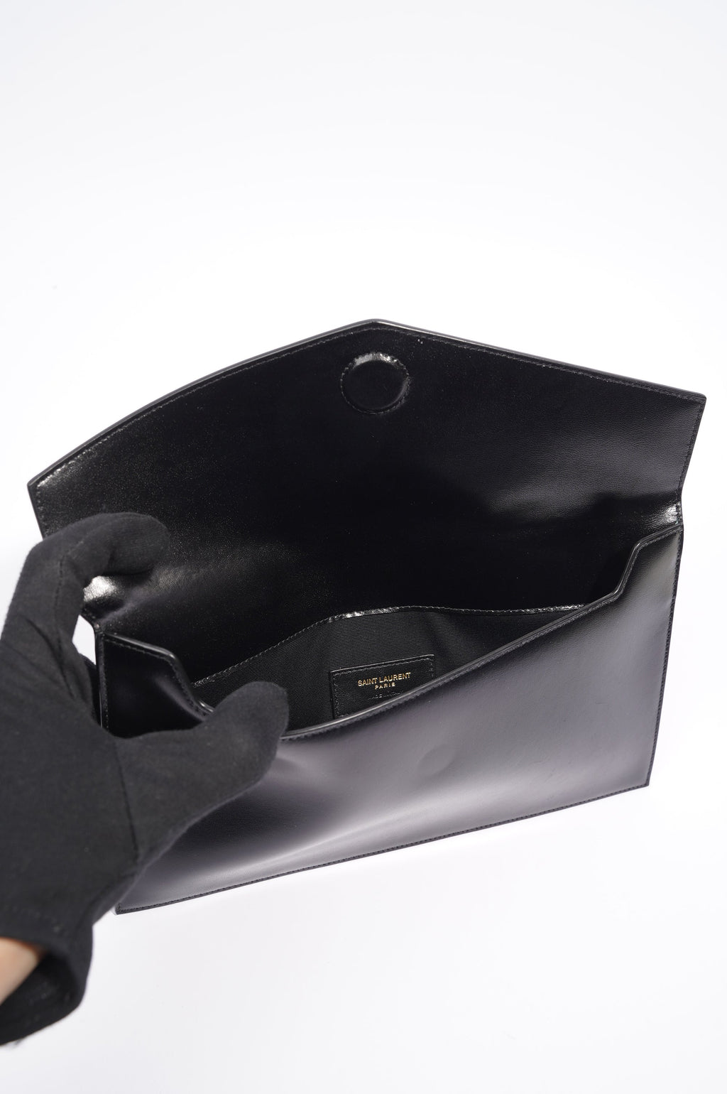 Saint Laurent Uptown Pouch Black Leather