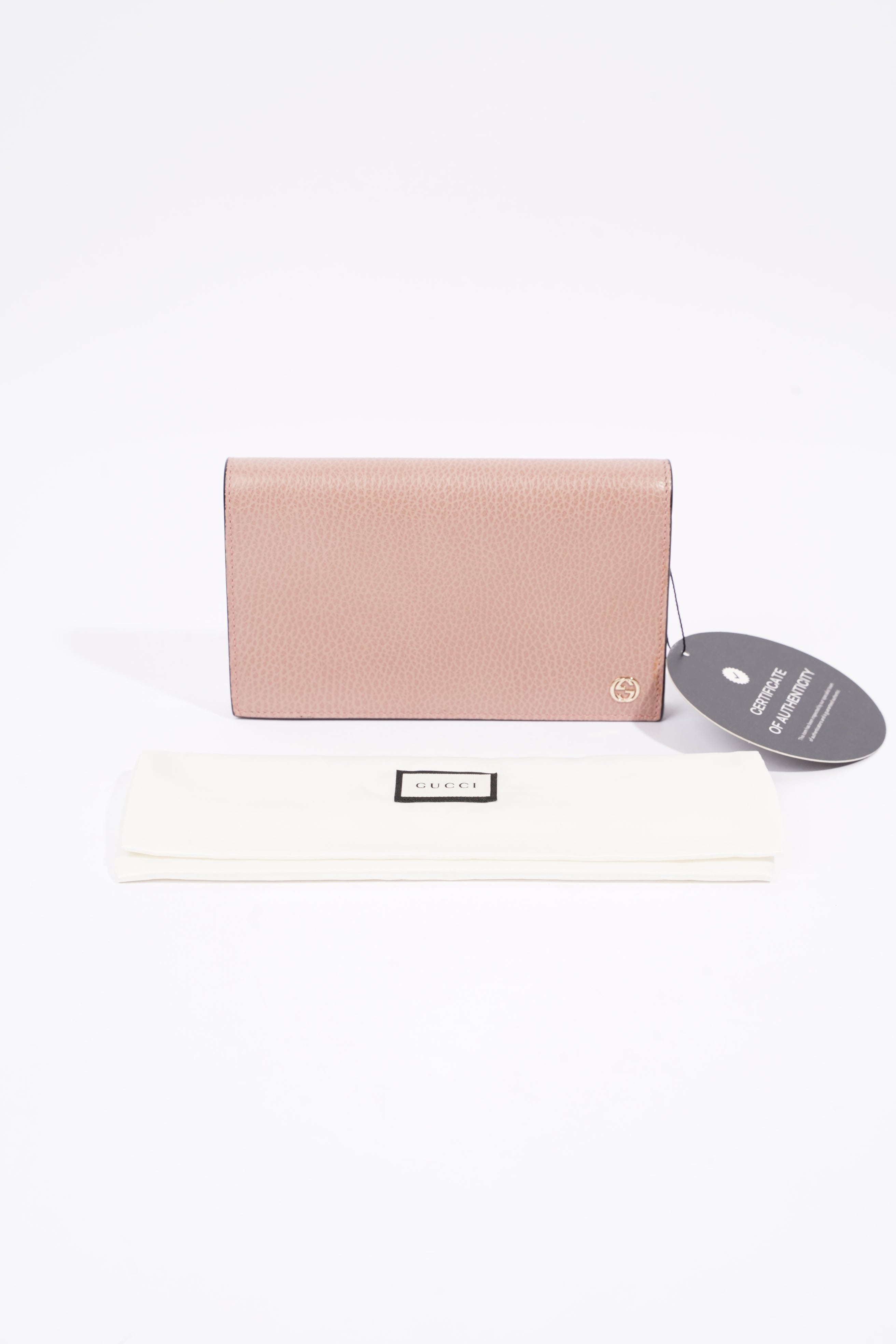 Gucci Womens Wallet on Chain Pink Leather