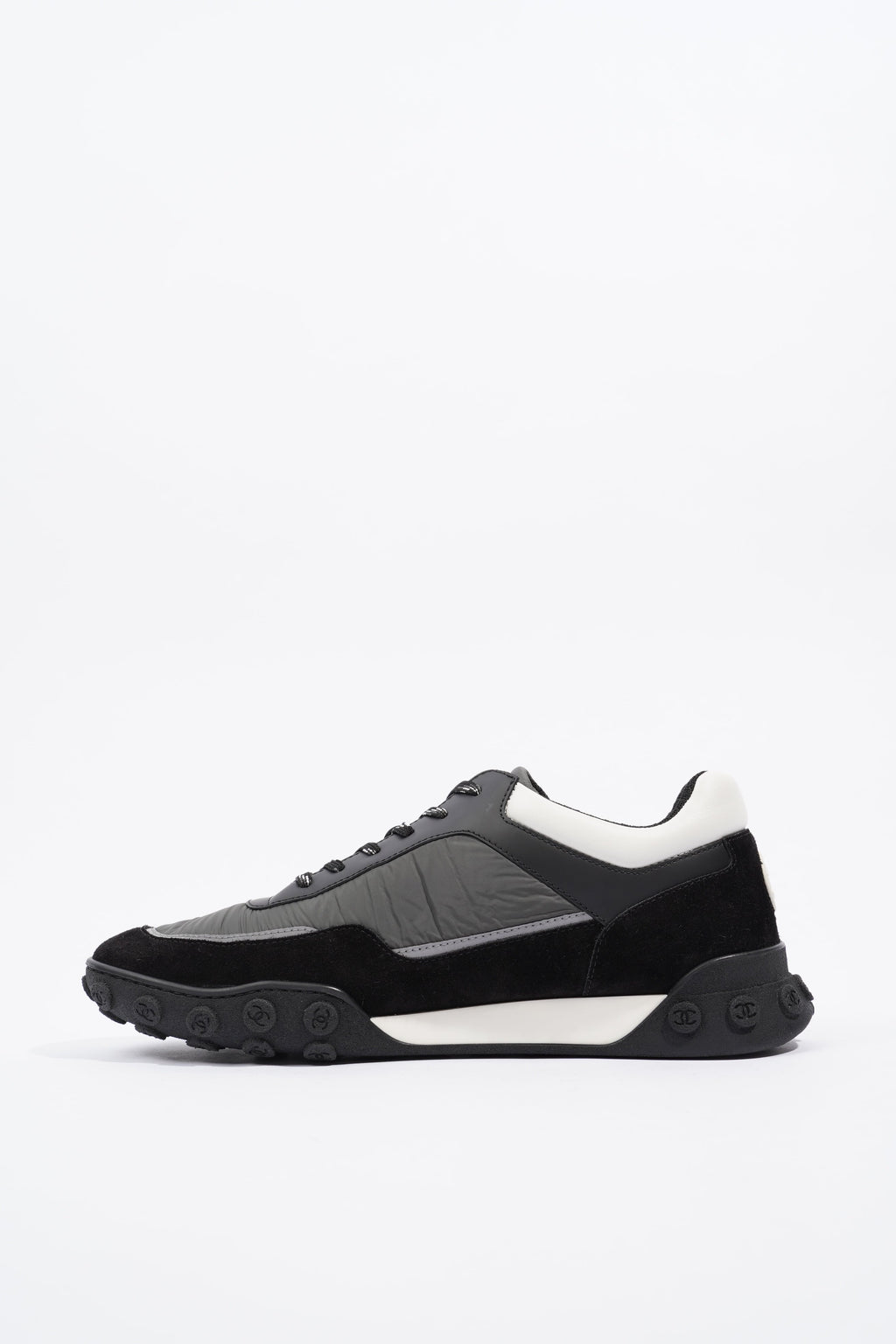 Chanel Nylon Sneaker Black / Grey / White EU 46 / UK 12