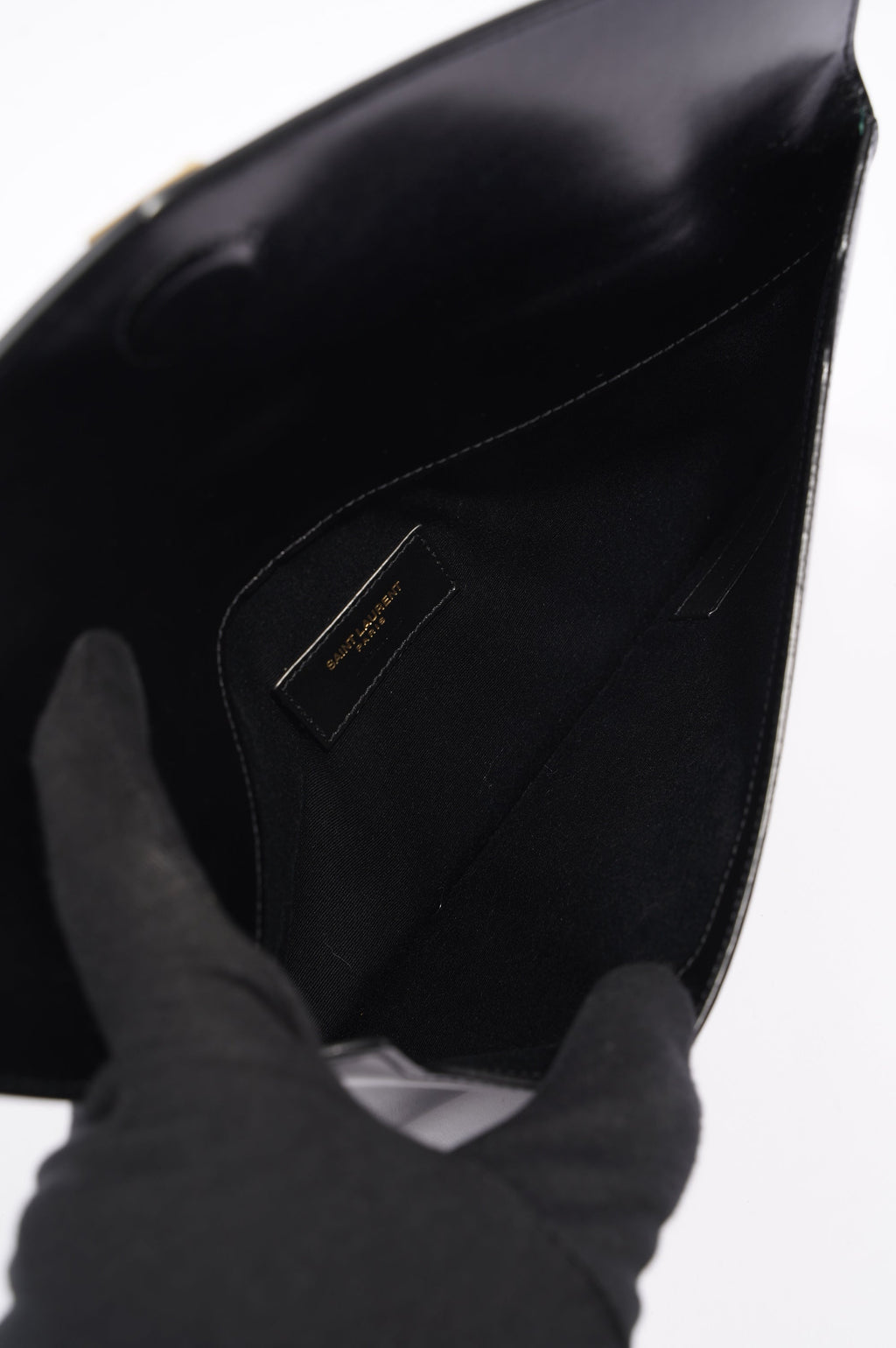 Saint Laurent Uptown Pouch Black Leather