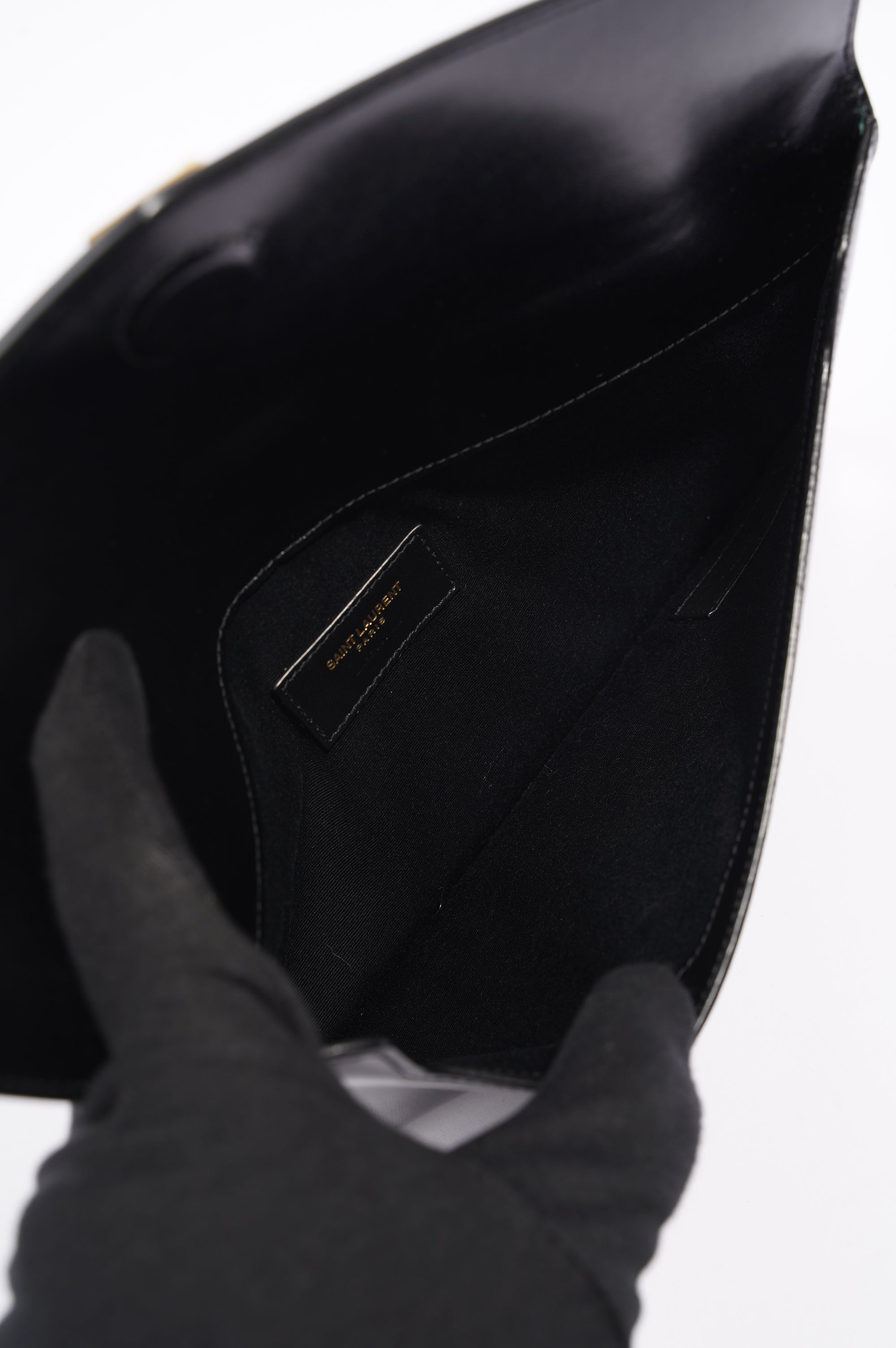 Saint Laurent Uptown Pouch Black Leather
