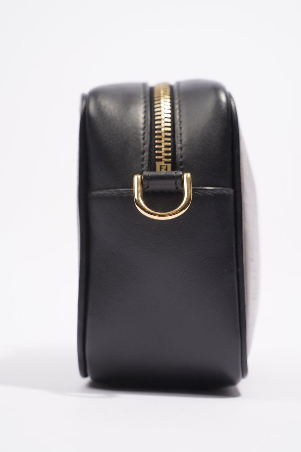 Fendi Womens Camera Bag Monogram / Black Canvas / Leather Mini