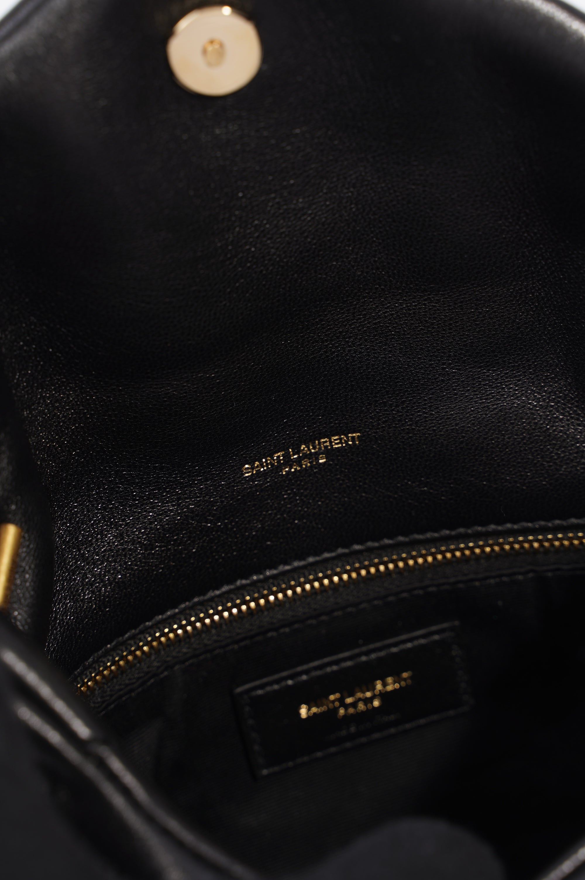 Saint Laurent Womens Loulou Toy Puffer Bag Black