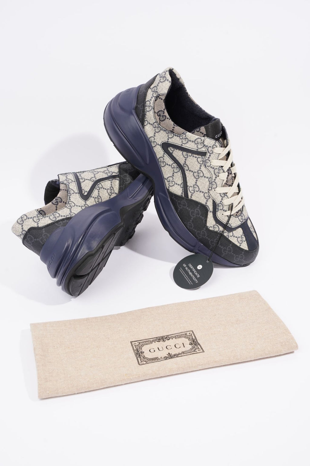 Gucci Mens Rhyton Supreme / Navy EU 43 / UK 9