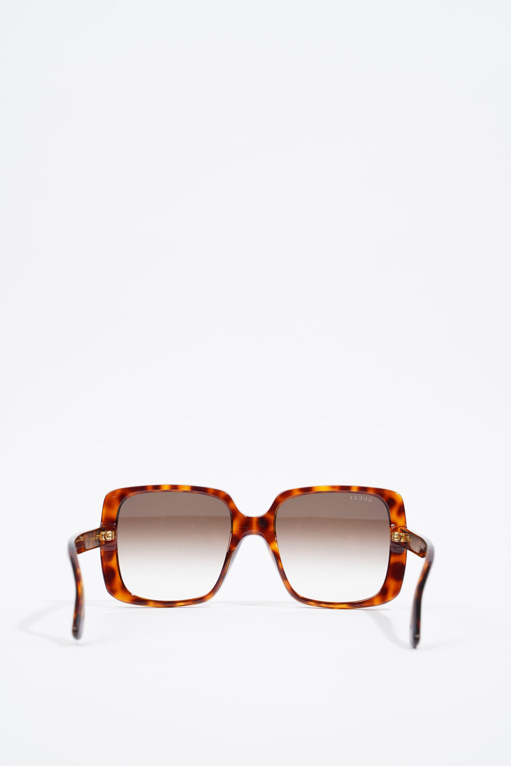 Gucci Womens Square Sunglasses Brown Acetate 145