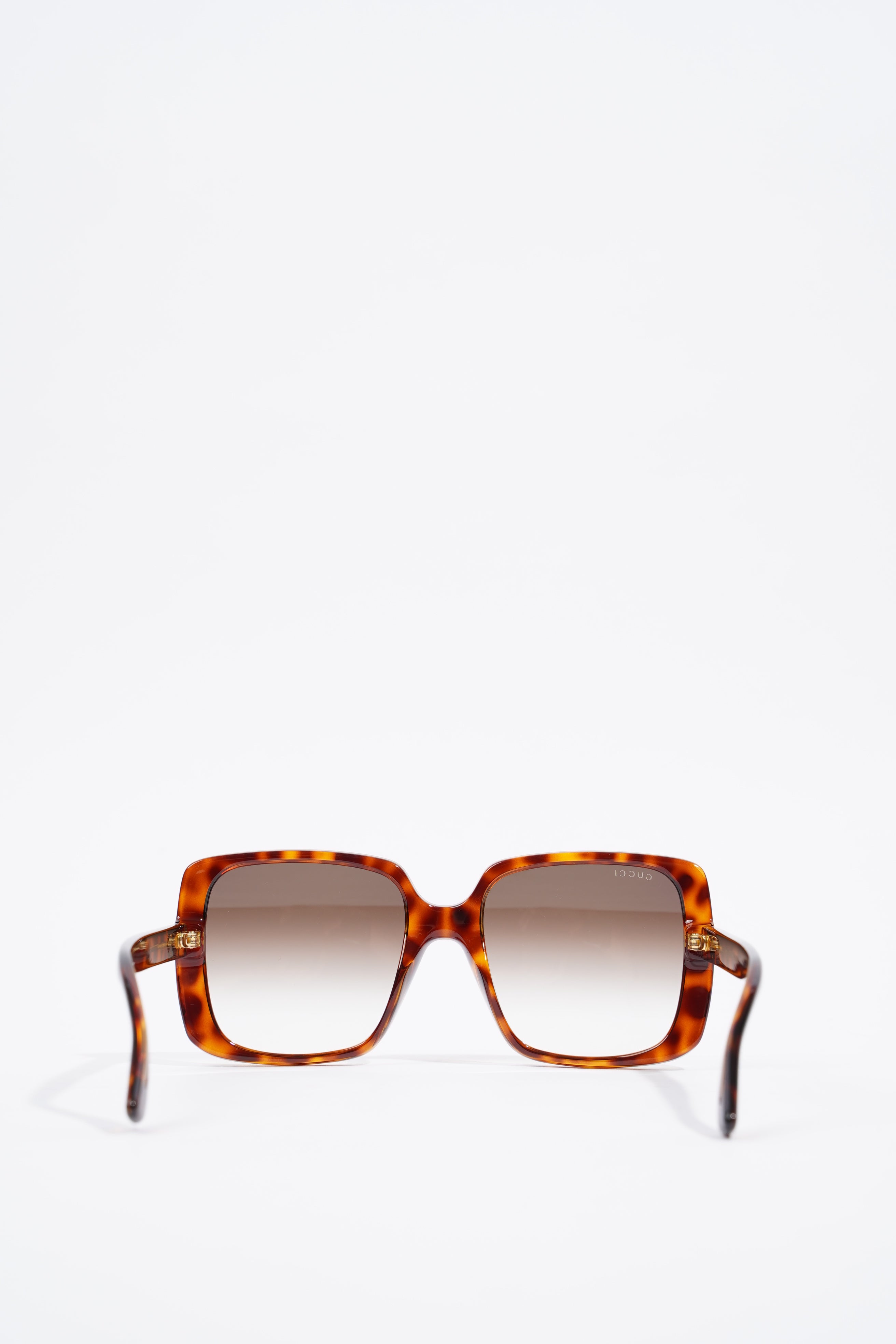 Gucci Womens Square Sunglasses Brown Acetate 145