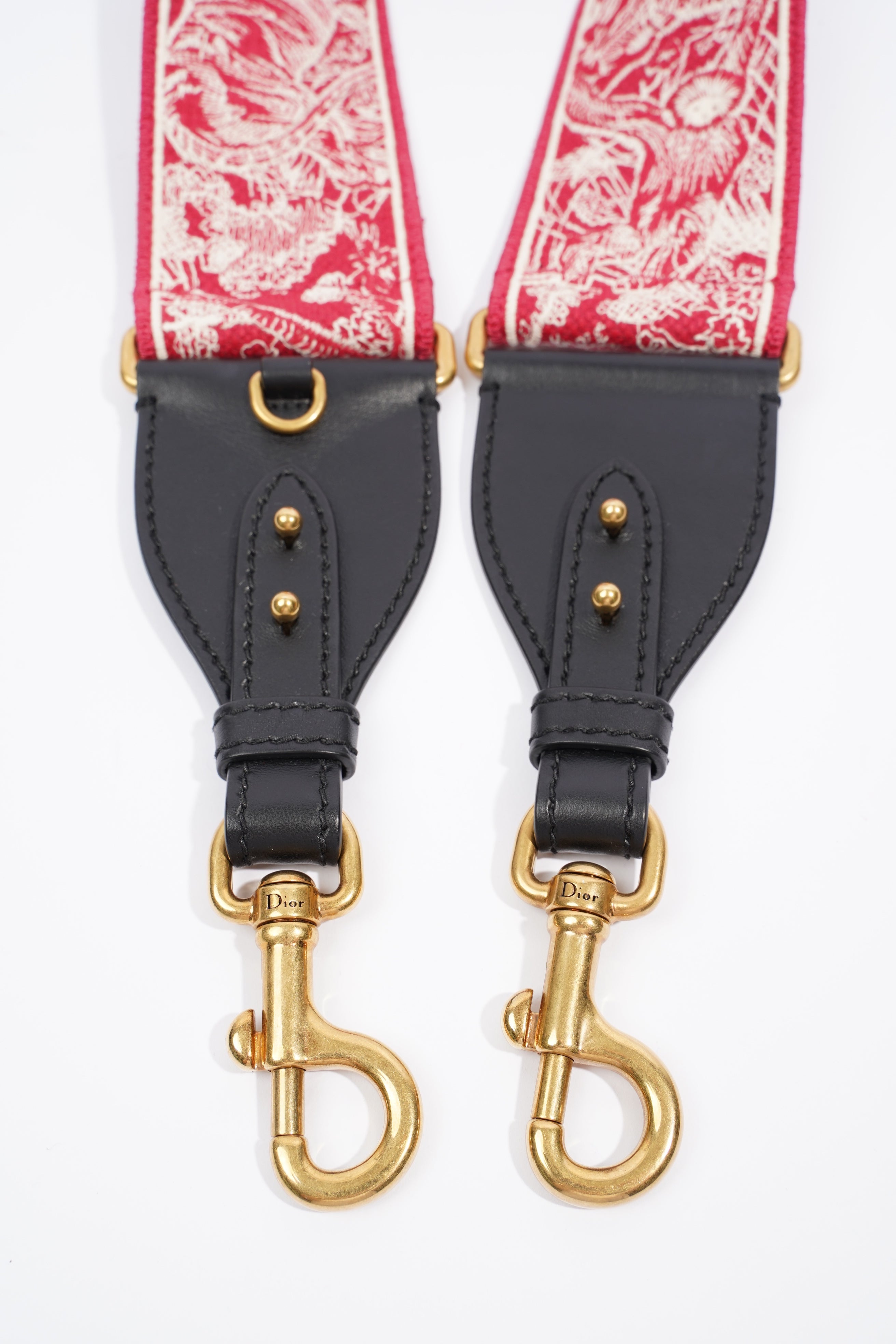 Christian Dior Toile De Jouy Strap Red Canvas