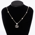 Gucci Mother of Pearl GG Necklace Sterling Silver