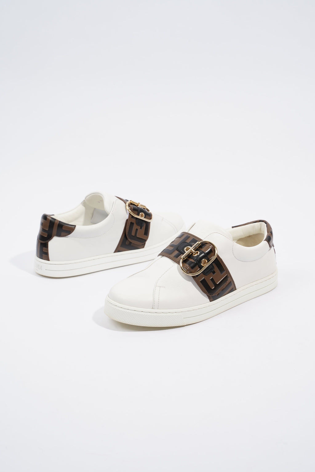 Fendi FF Band Tennis Sneaker White Zucca EU 36 / UK 3
