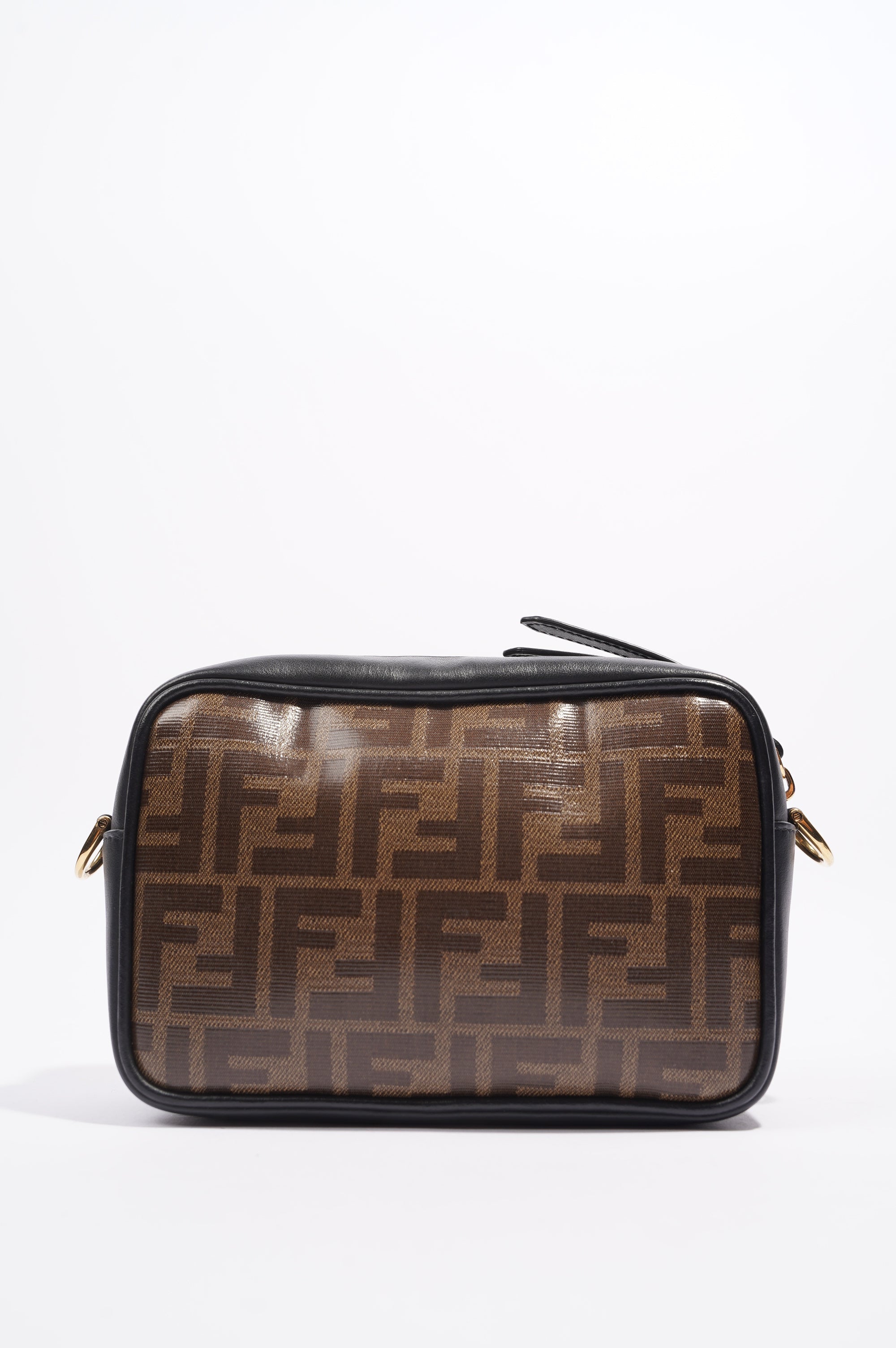 Fendi Womens Camera Bag Monogram / Black Canvas / Leather Mini