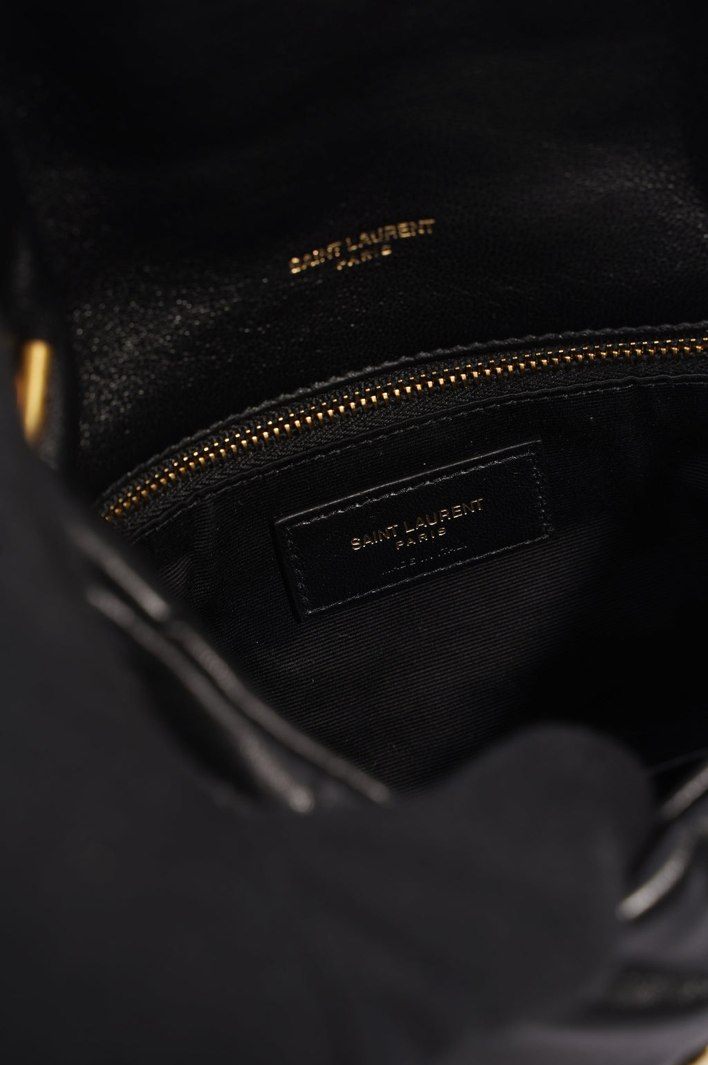 Saint Laurent Womens Loulou Toy Puffer Bag Black