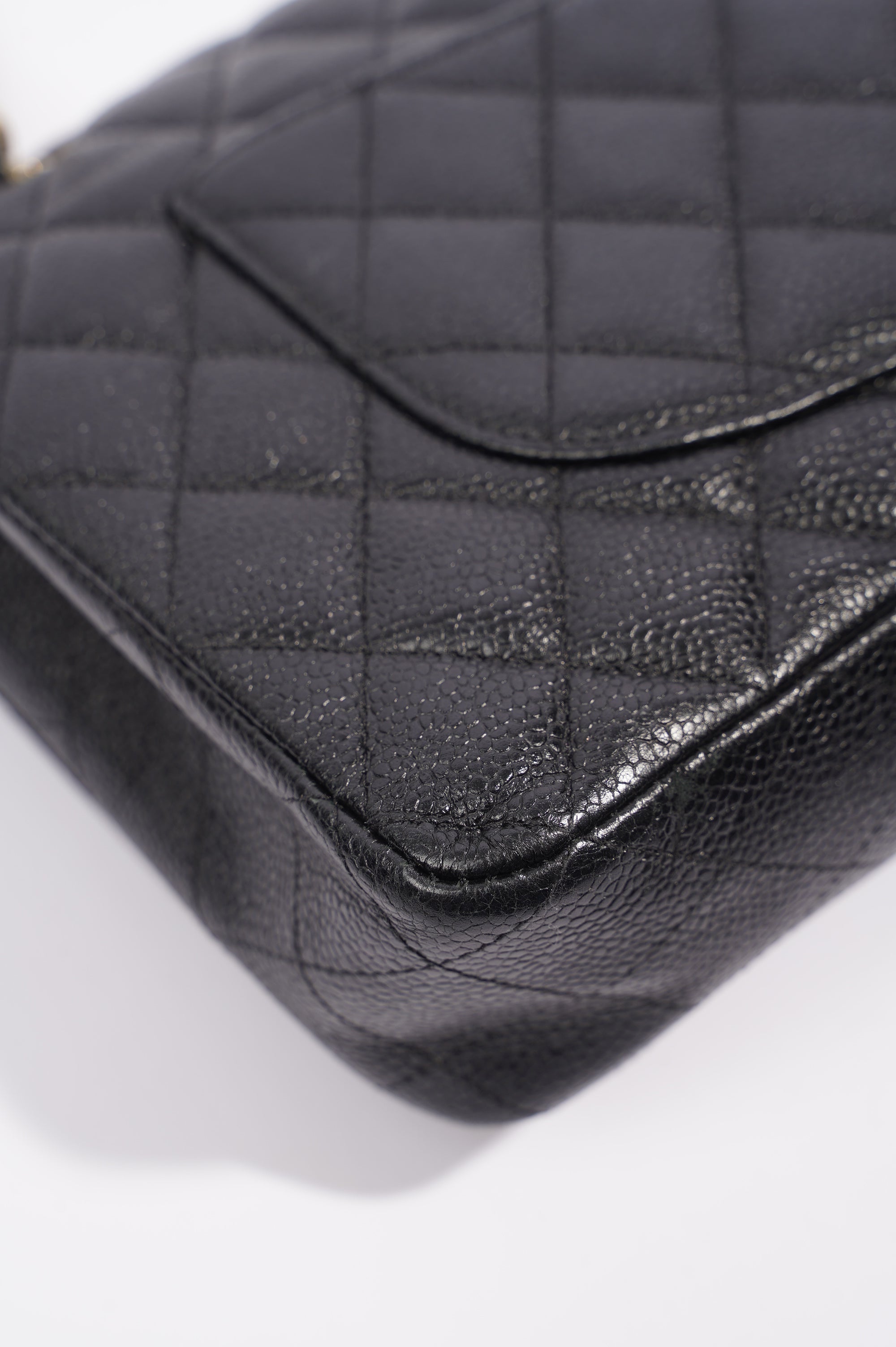 Chanel Womens Classic Flap Black Caviar Medium