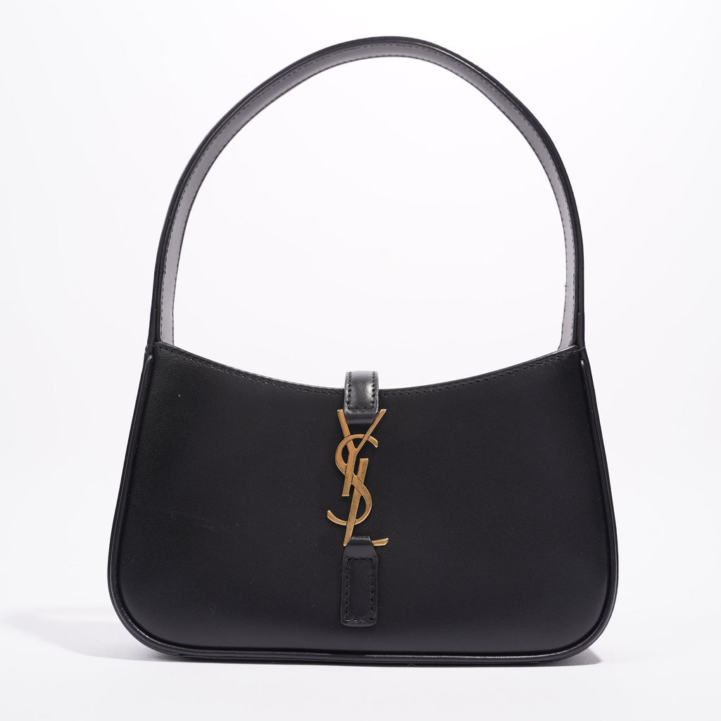 Saint Laurent Womens Le 5 a 7 Hobo Bag Black Leather Mini