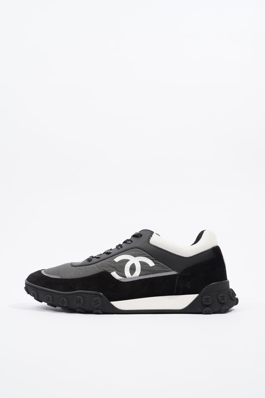 Chanel Nylon Sneaker Black / Grey / White EU 46 / UK 12