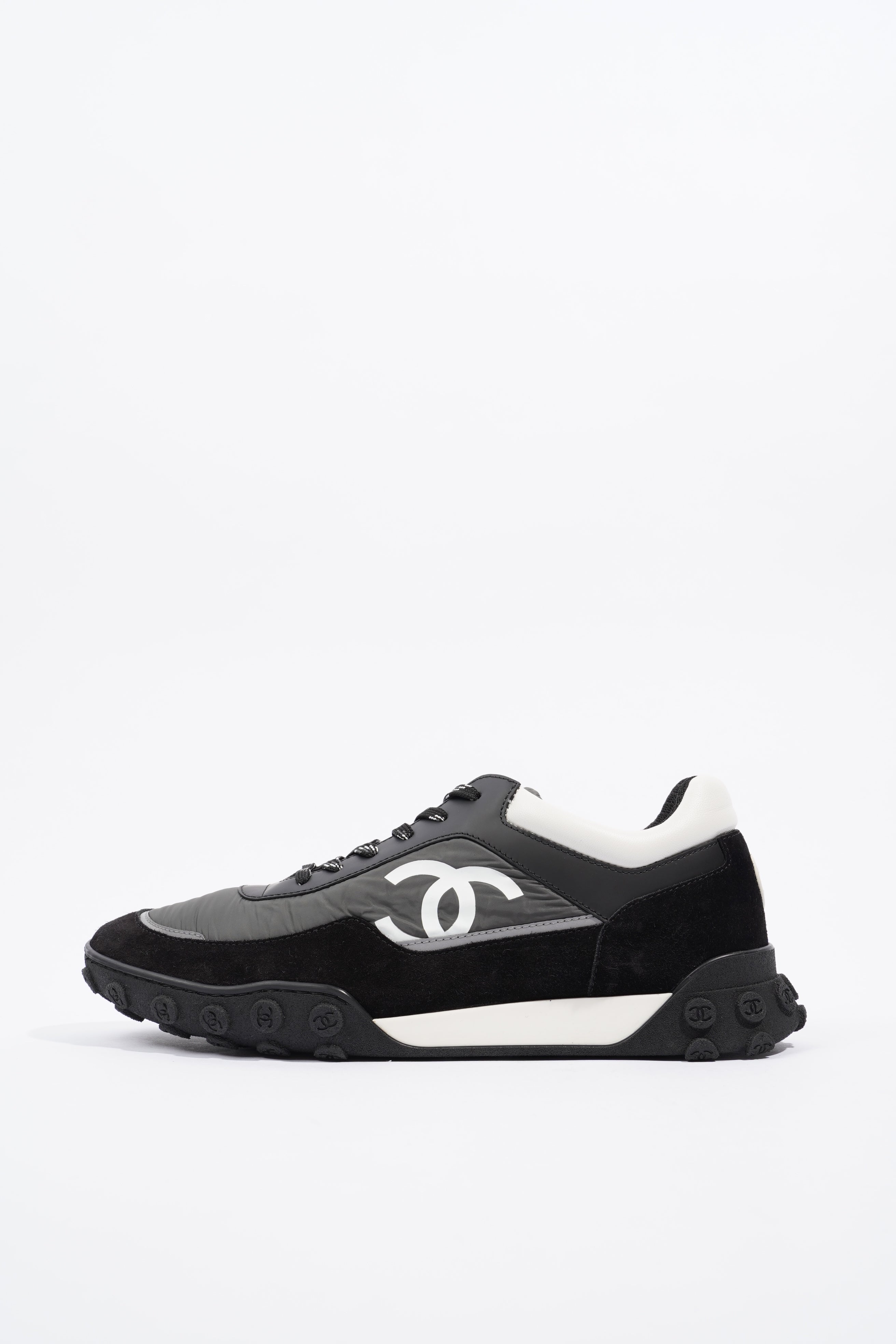 Chanel Nylon Sneaker Black / Grey / White EU 46 / UK 12
